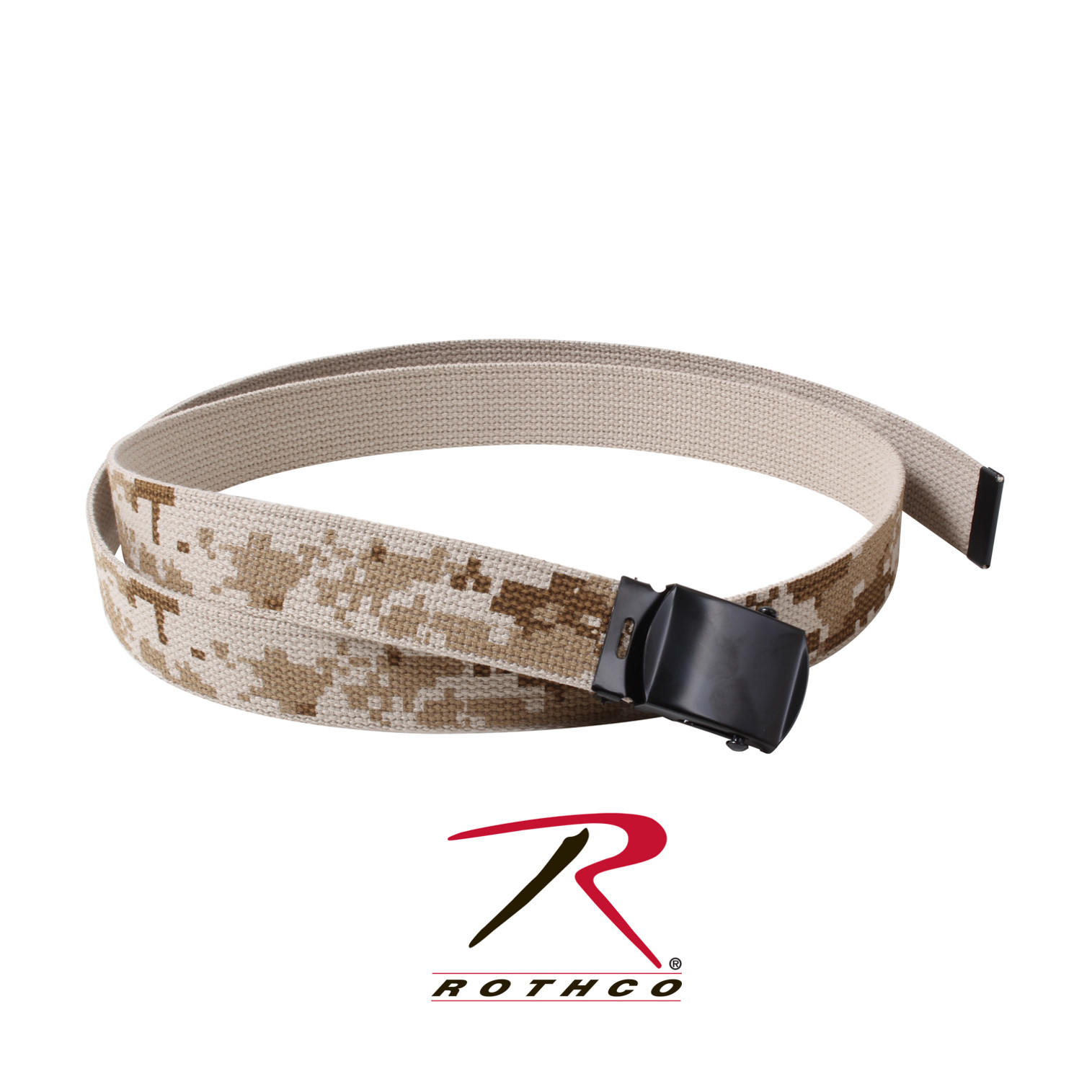 Rothco Camo Reversible Web Belt - Desert Digital/Tan - 54"