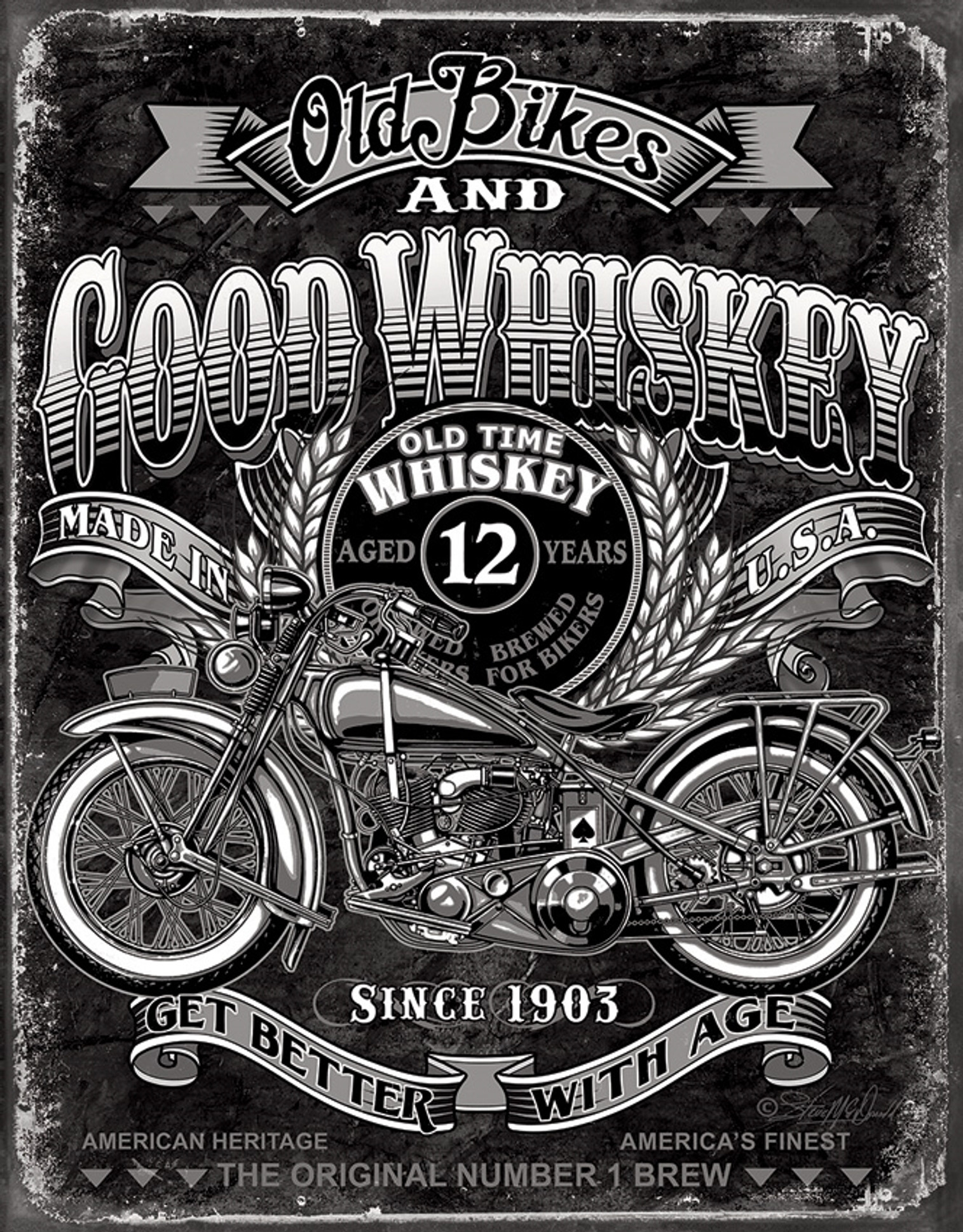 Old Bikes Good Whiskey