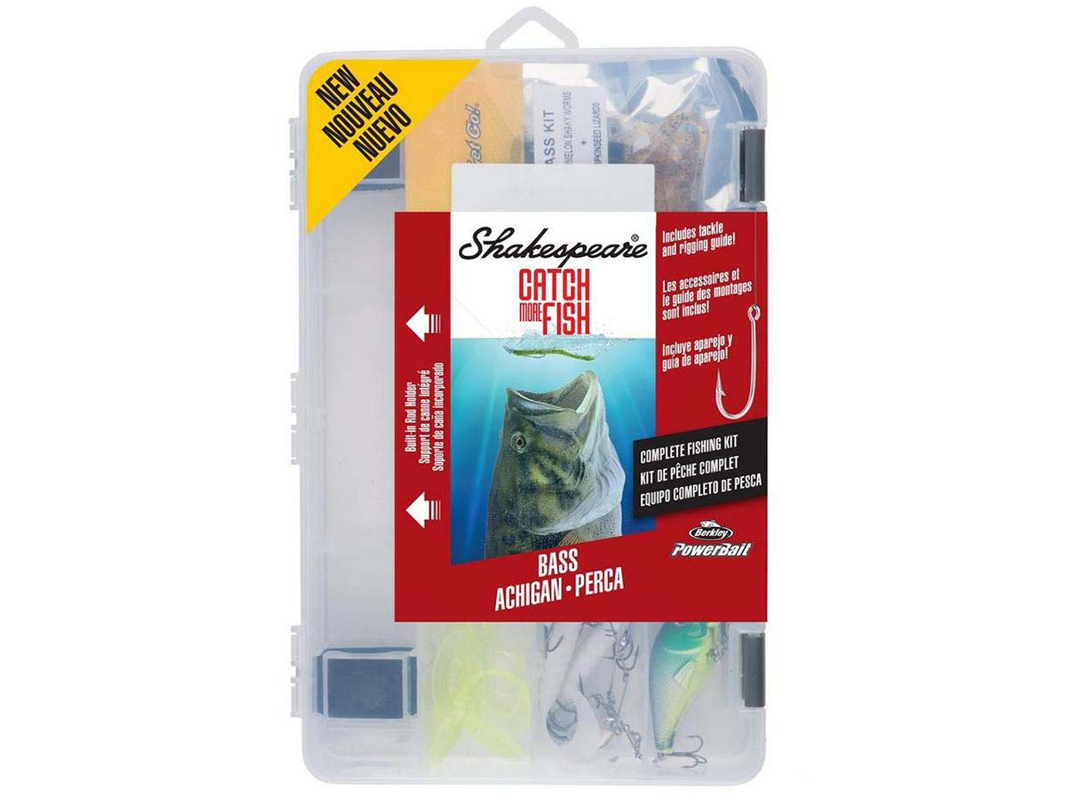 Shakespeare Catch More Fish Tackle Box Kit (Model: Bass)