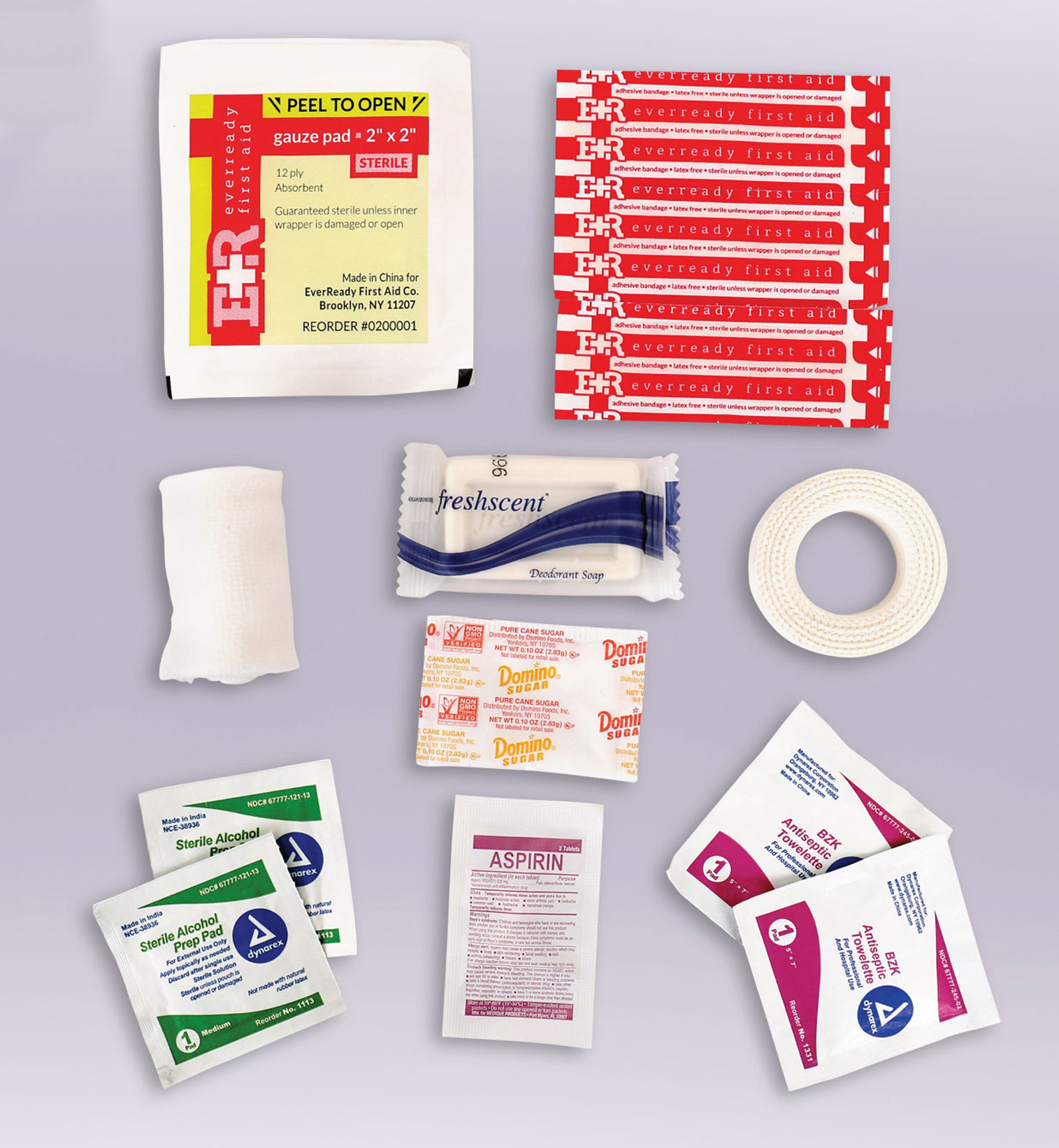 Rothco Military Zipper First Aid Kit Contents