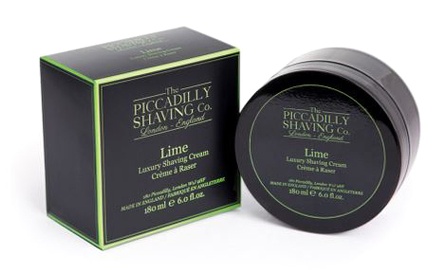 The Piccadilly Shaving Co. Shaving Cream Bowl 180ml- Lime