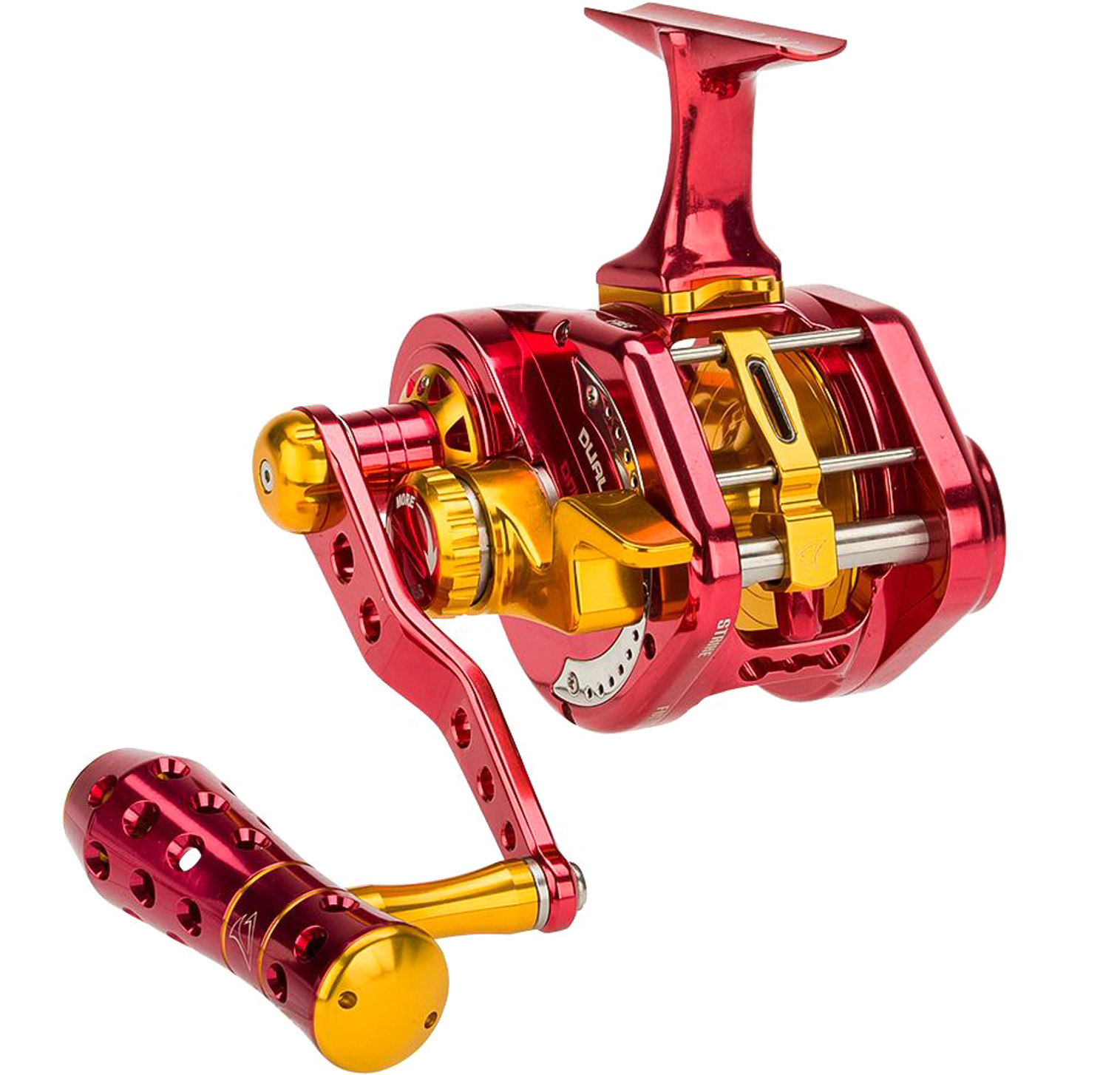 Jigging Master UnderHead Reel - Red / Gold (Size: PE5N Narrow)