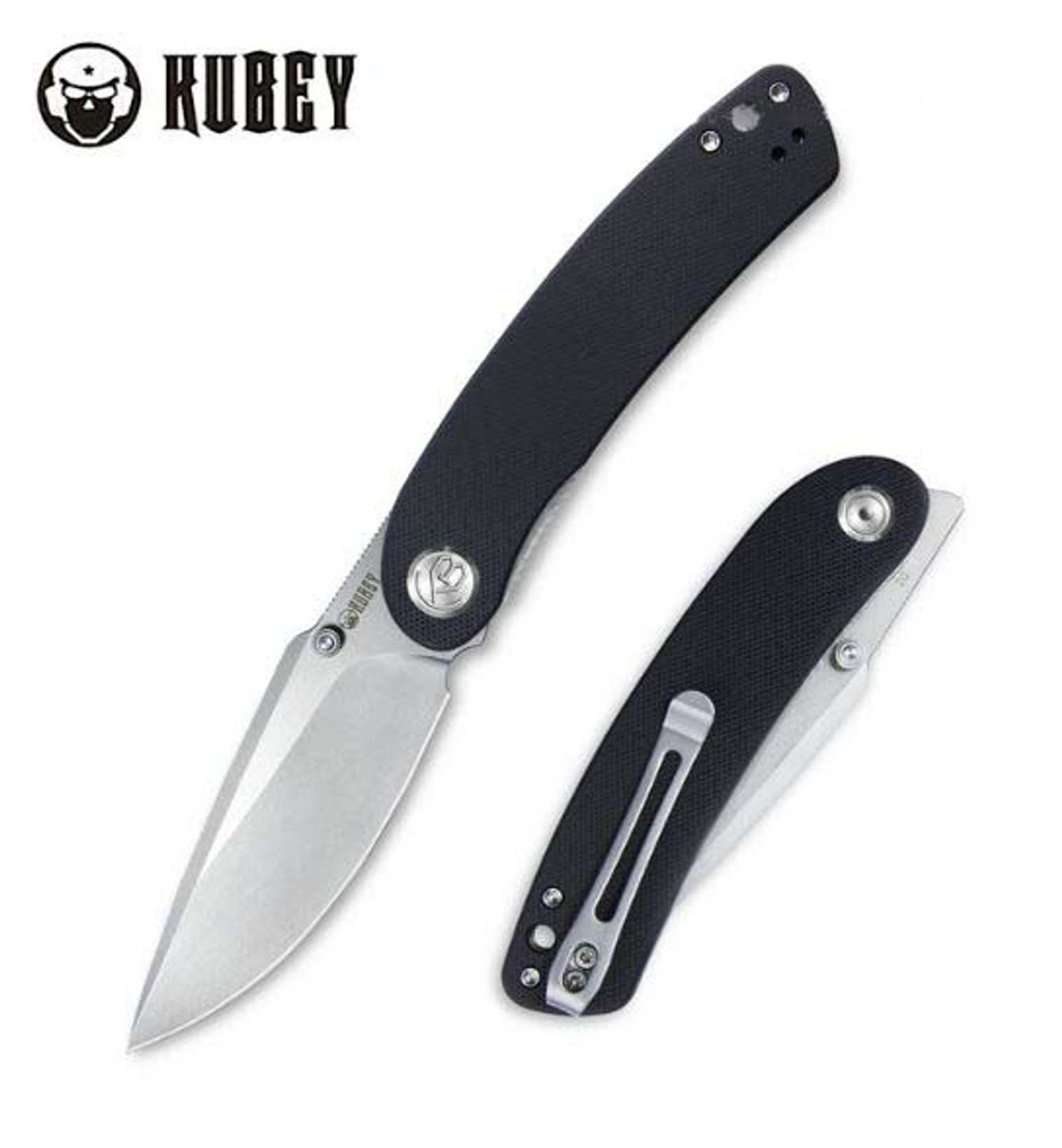 Kubey Momentum Flipper Folding Knife, D2 Steel, G10 Black, KU344A