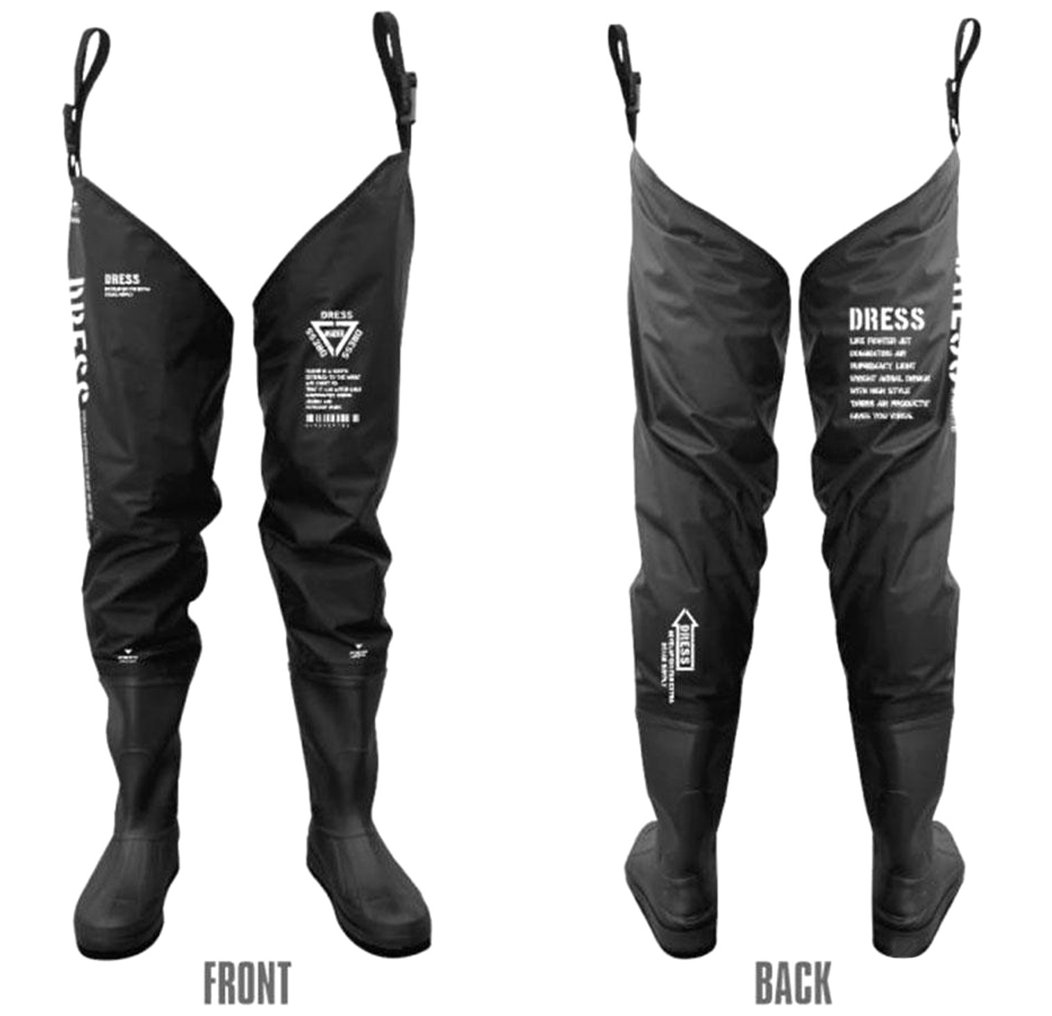 DRESS Fishing Hip Waders w/ Felt Spike Sole