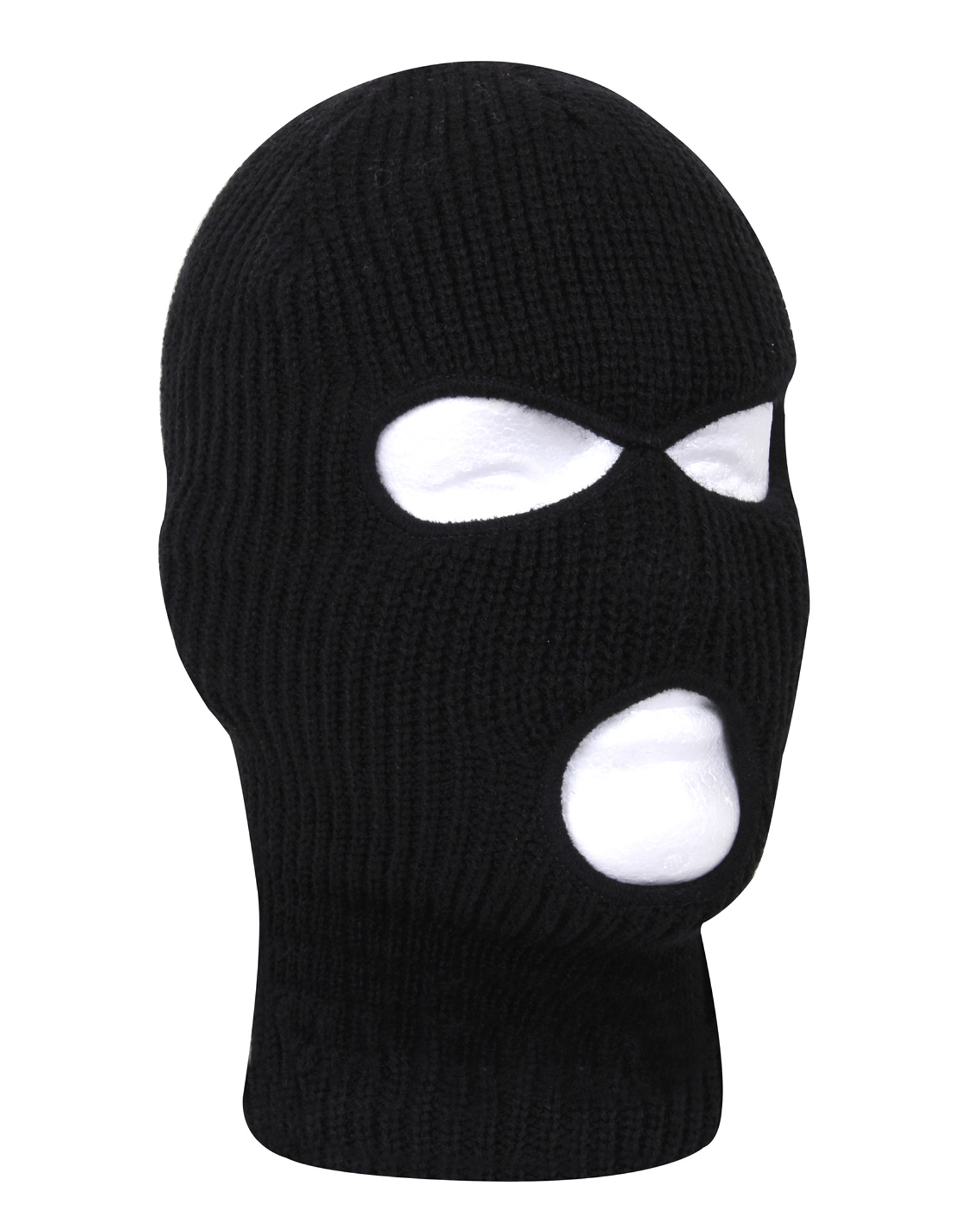 Rothco Fine Knit Three Hole Facemask - Black