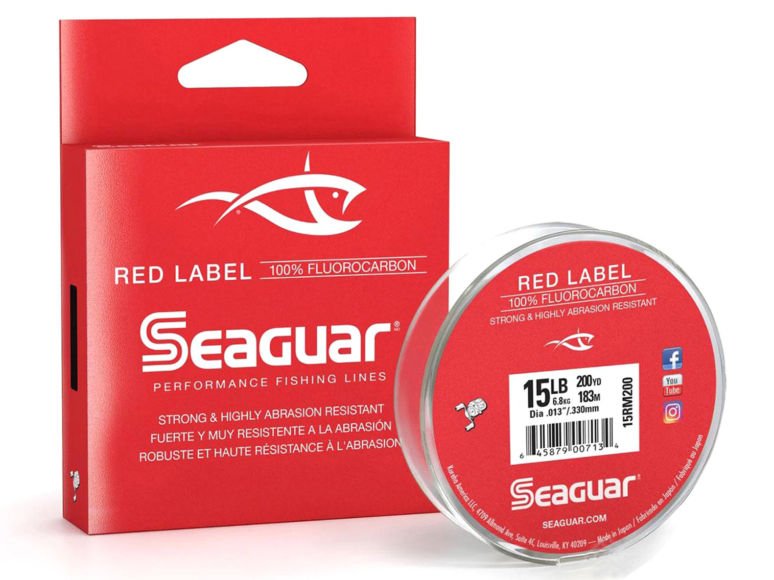 Seaguar Red Label 100% Fluorocarbon Main Line (Test: 8lb / 200yd)