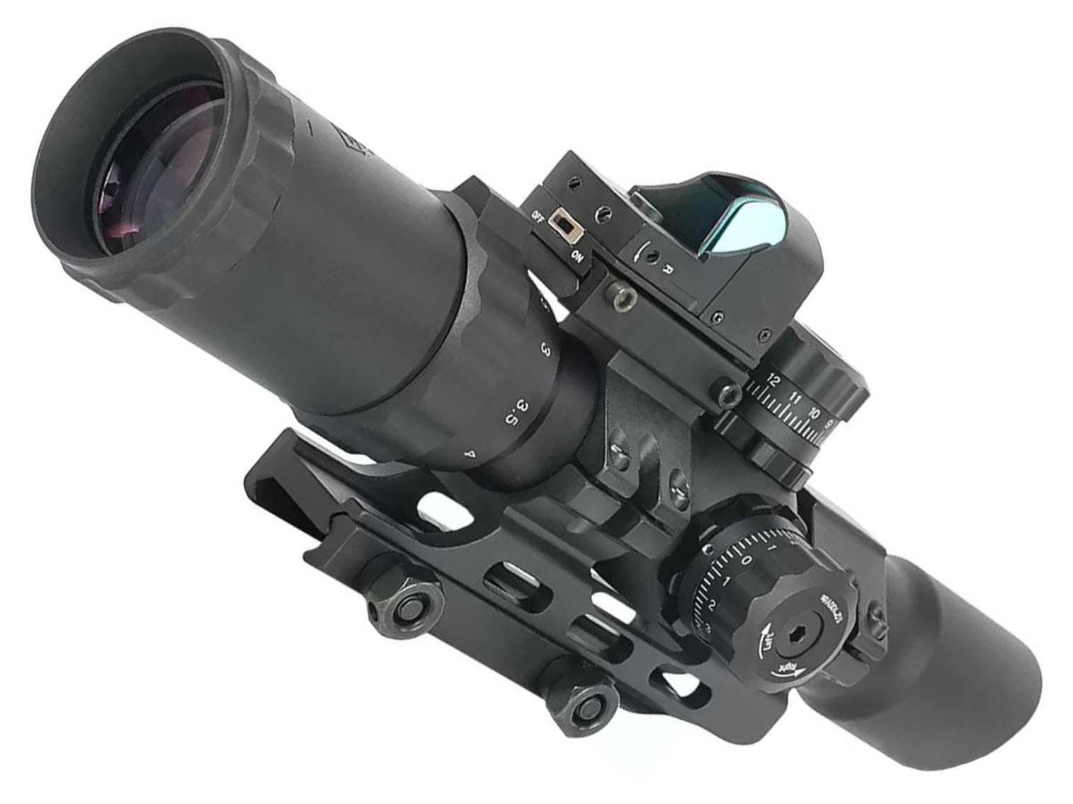 Trinity Force Assault II 1-4x28 Illuminated Tactical QD Scope with