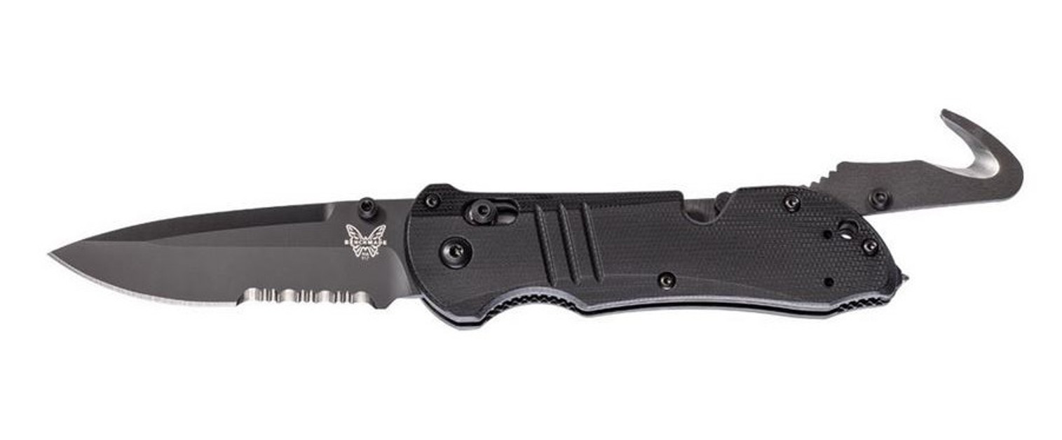 Benchmade Tactical Triage Rescue Folding Knife G10 Black