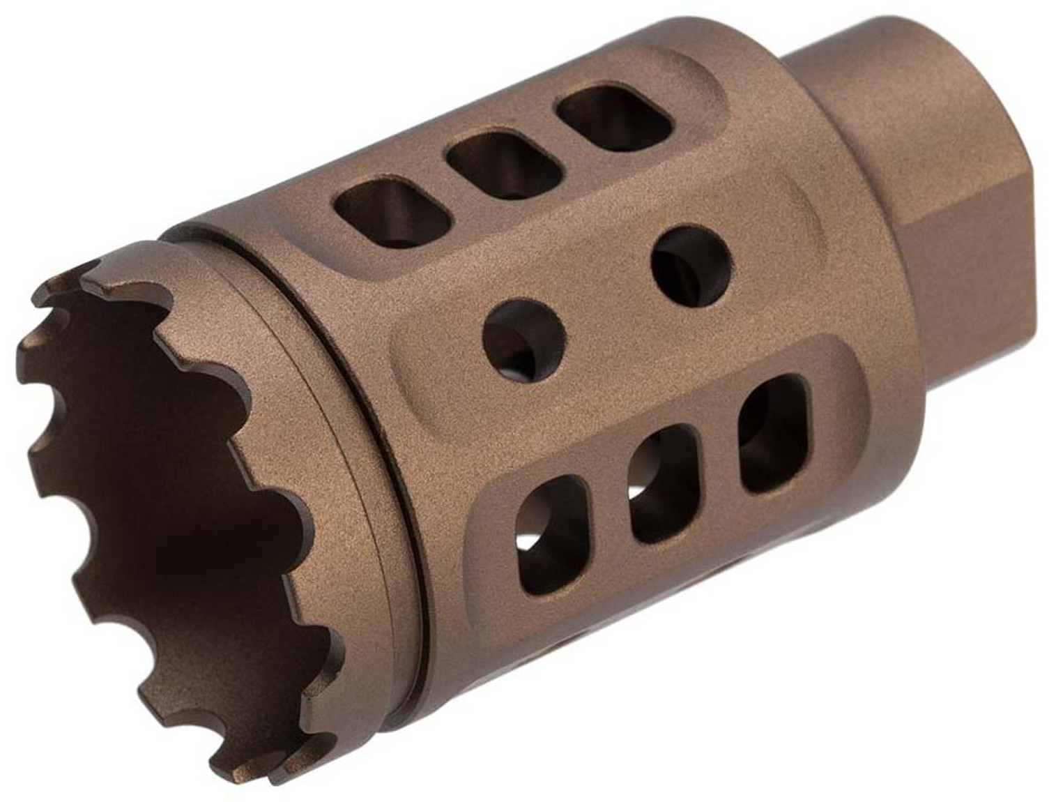 G&P Meat Cutter Compact Muzzle Brake - 14mm +/- (Color: Sand)