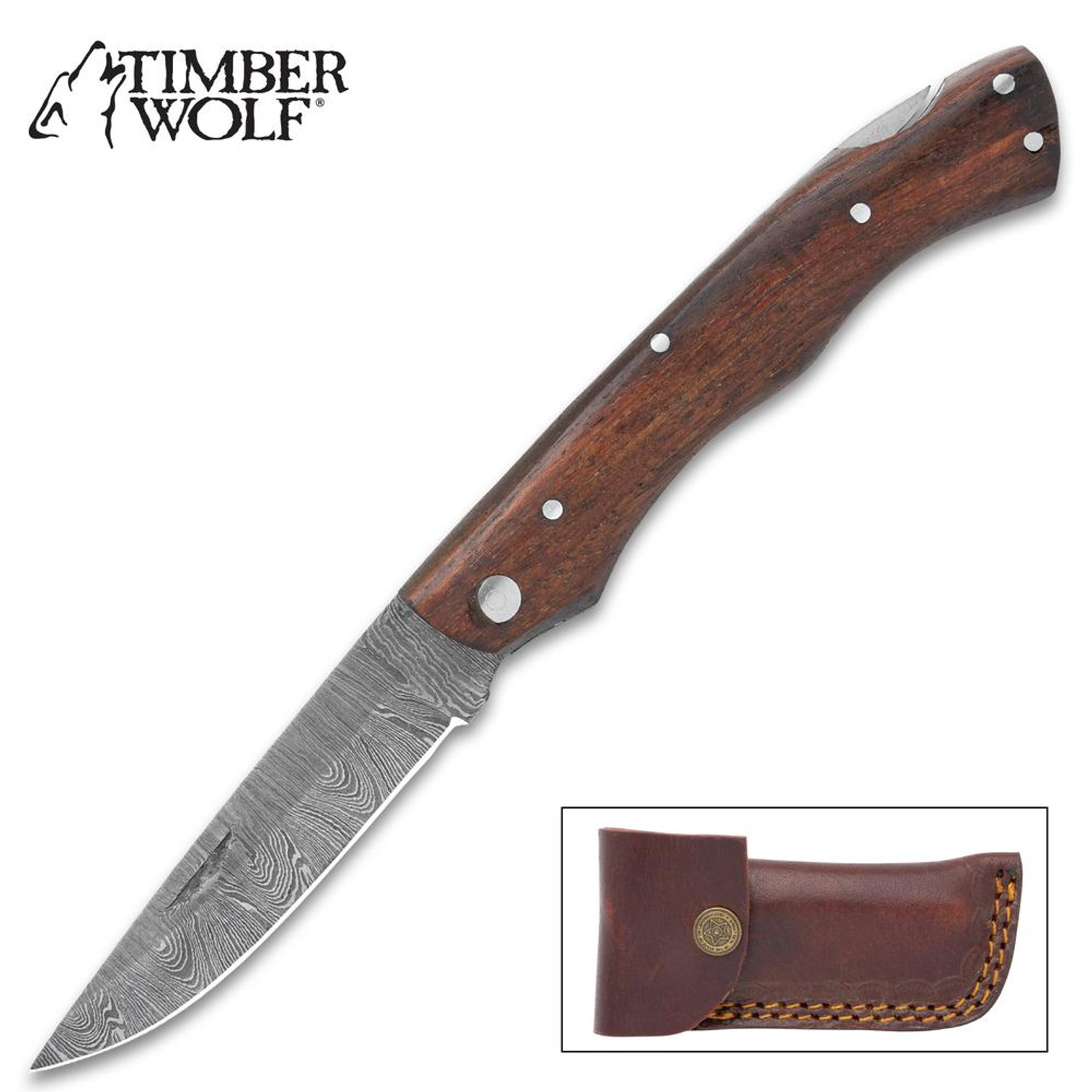 Timber Wolf Emerald Stripe Bowie Knife And Sheath