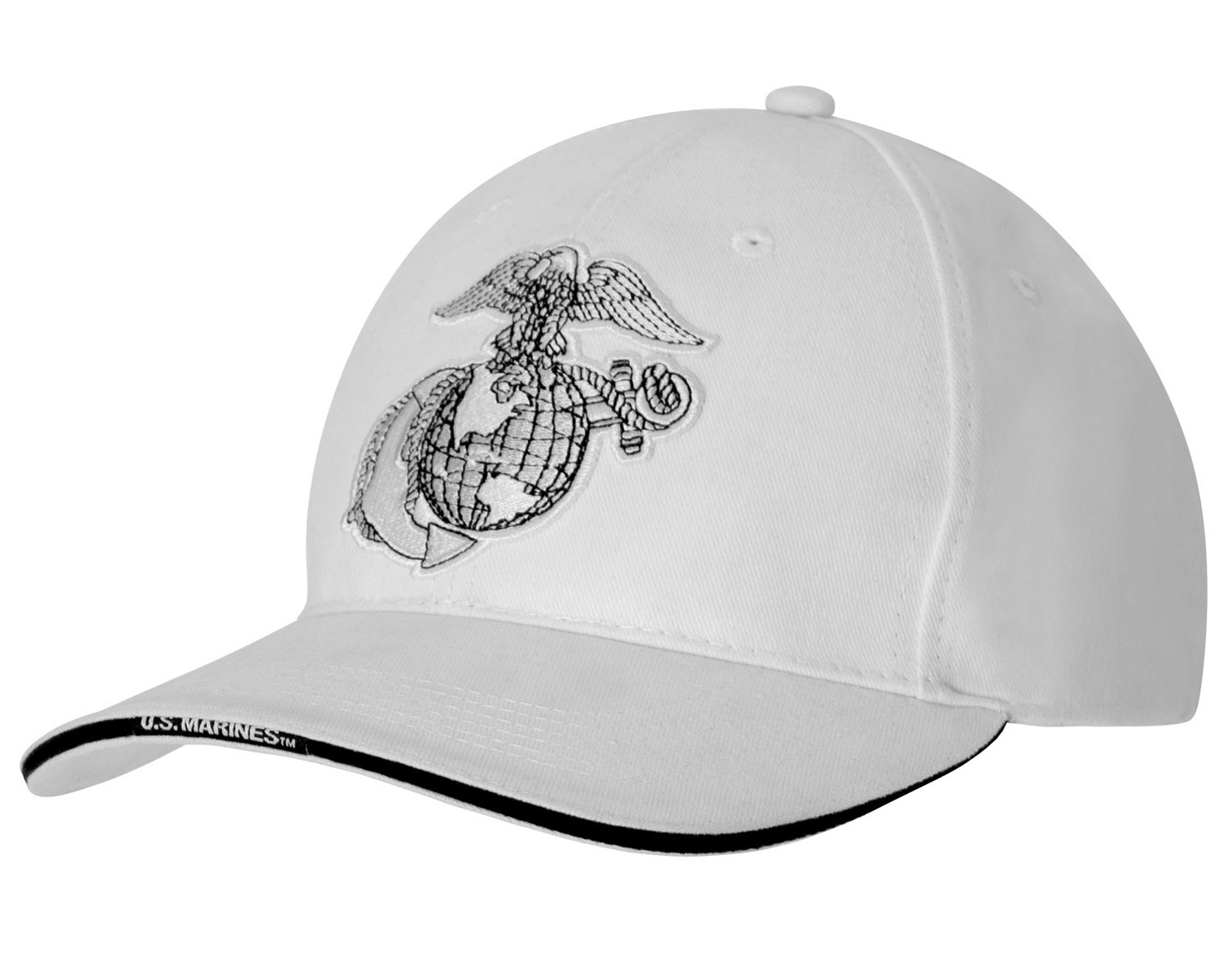 Rothco Deluxe Eagle, Globe & Anchor Low Profile Cap - White