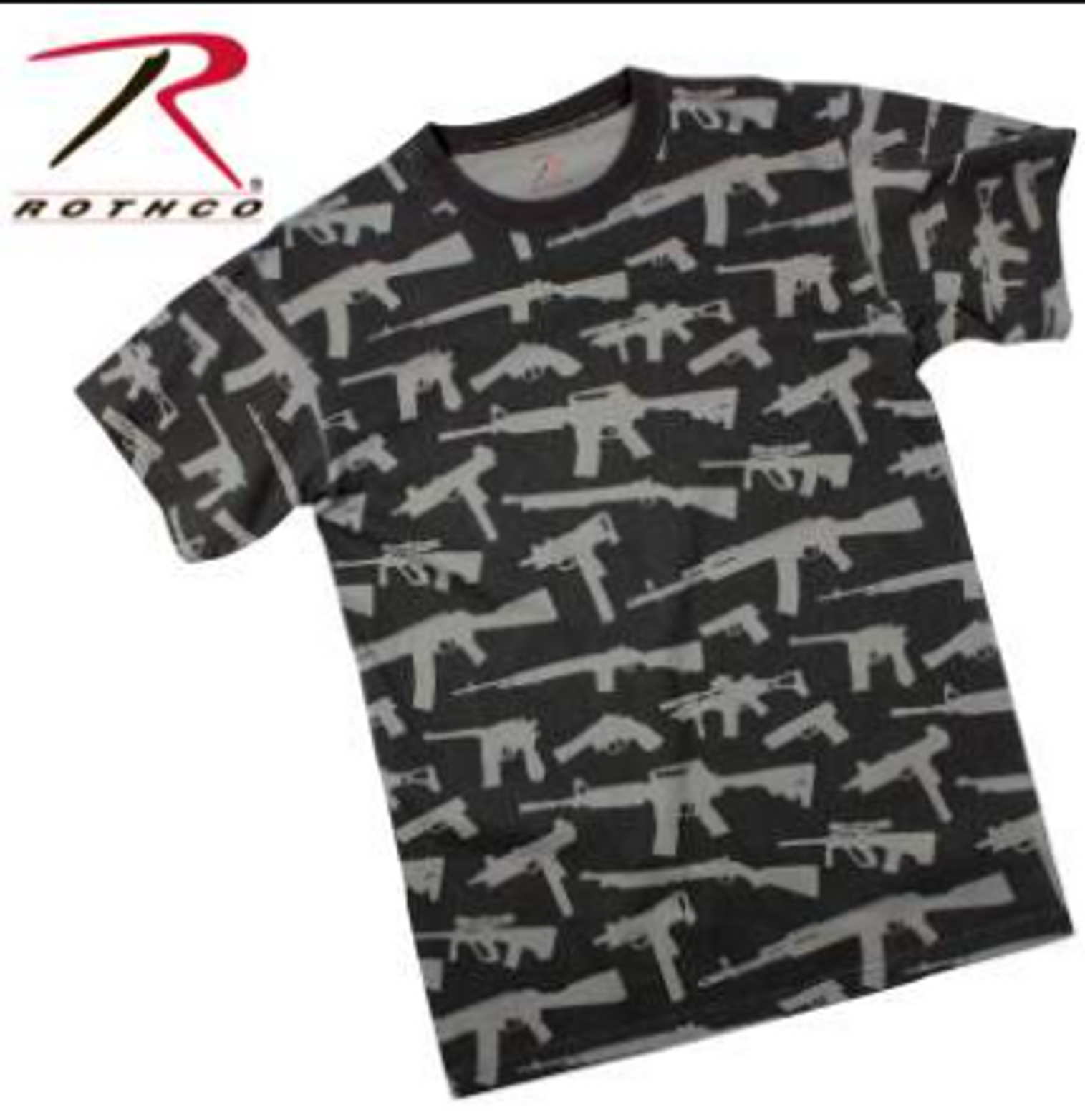 Rothco Vintage 'Guns' T-Shirt - Black