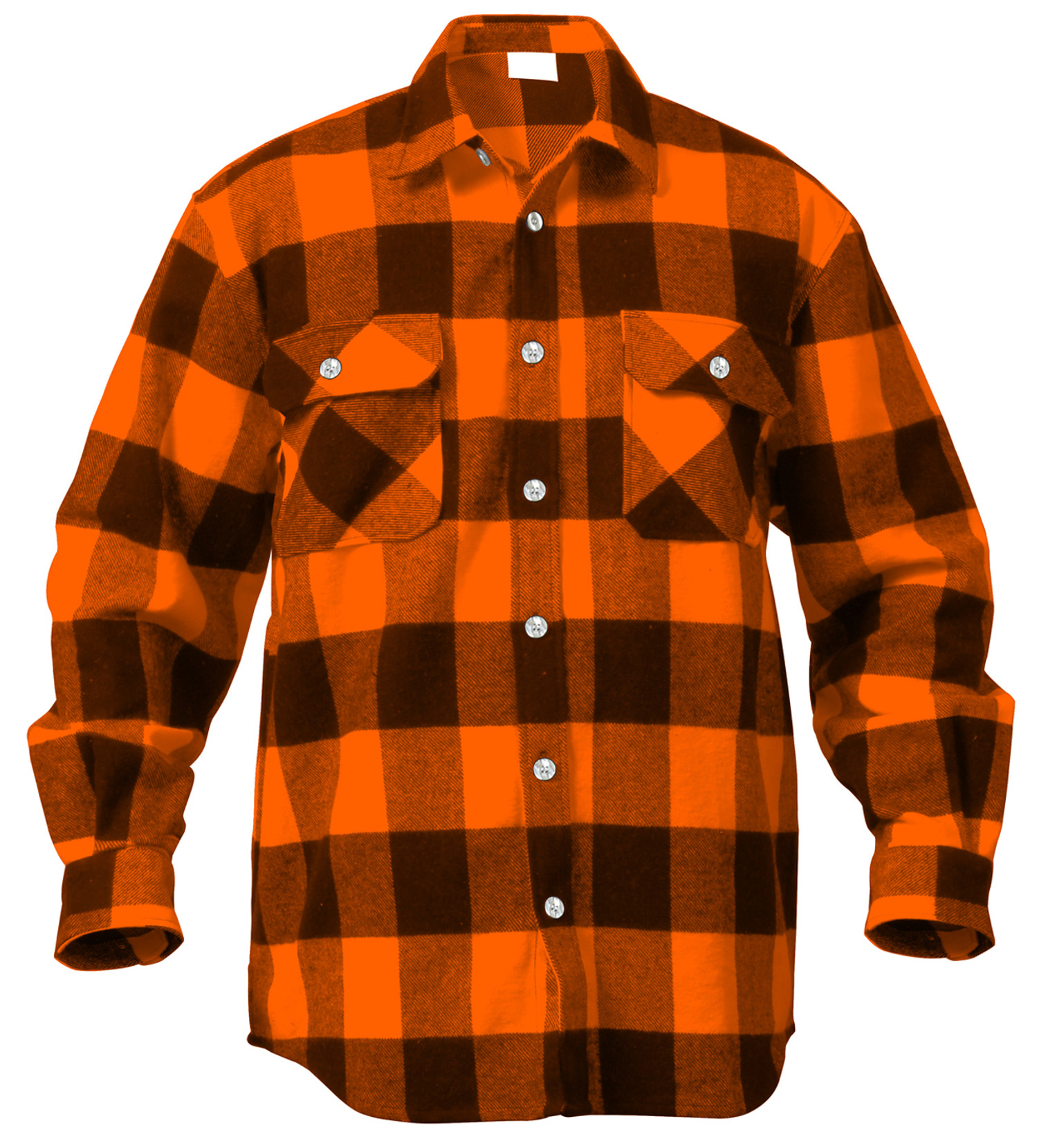 Rothco Extra Heavyweight Buffalo Plaid Flannel Shirt - Orange 