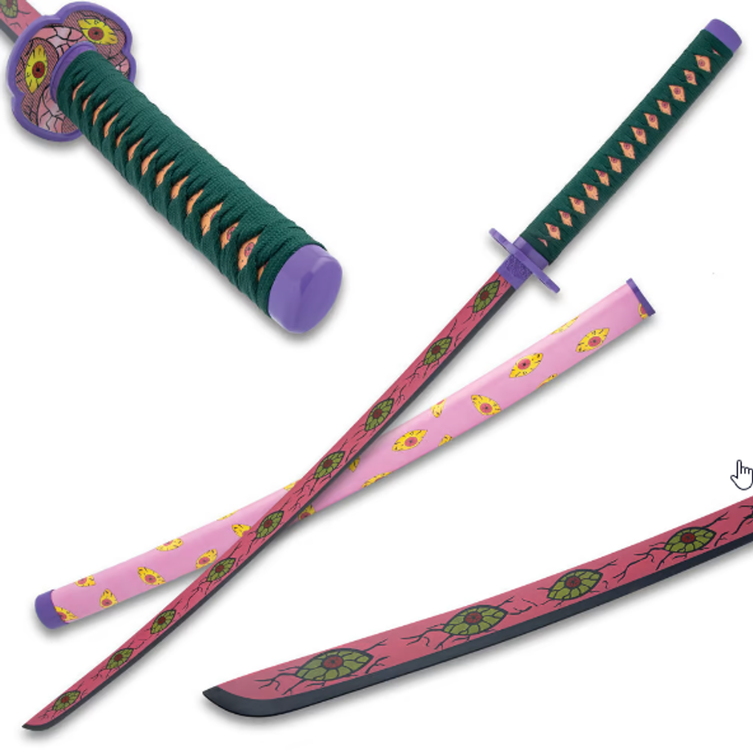 Kokushibo Demon Slayer Sword and Scabbard - Carbon Steel Blade