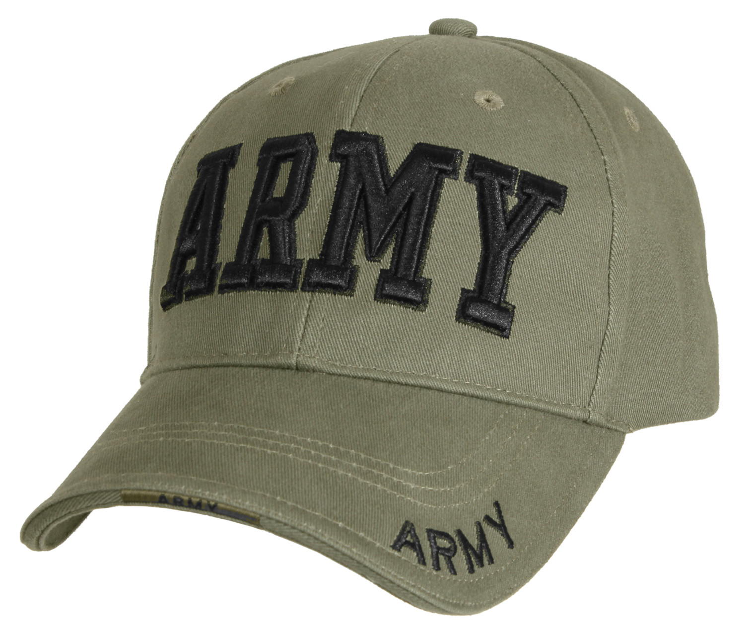 Rothco Deluxe Army Embroidered Low Profile Insignia Cap - Olive Drab