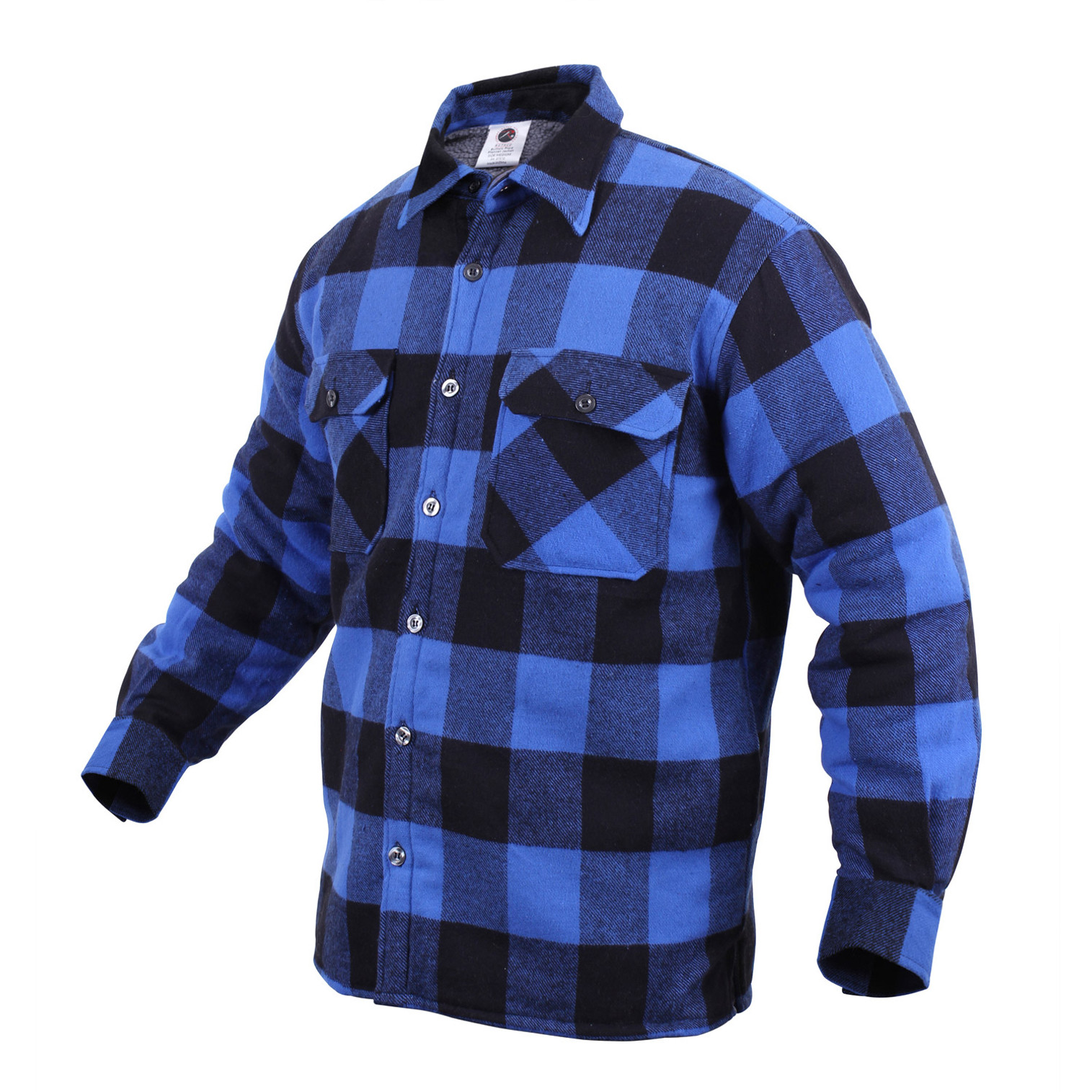 Rothco Extra Heavyweight Buffalo Plaid Sherpa Lined Flannel Shirts - Blue