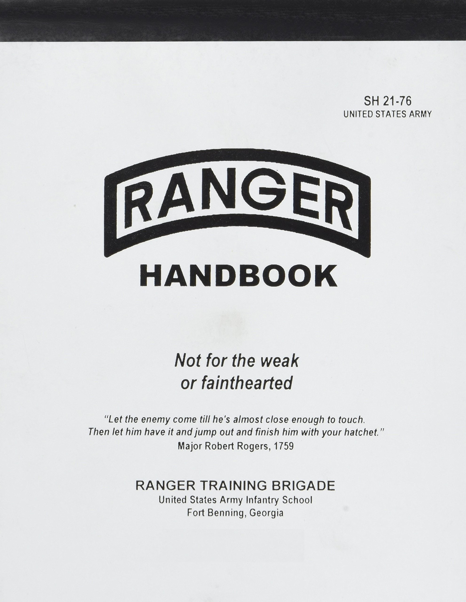 Ranger Handbook "Not for the weak or fainthearted"