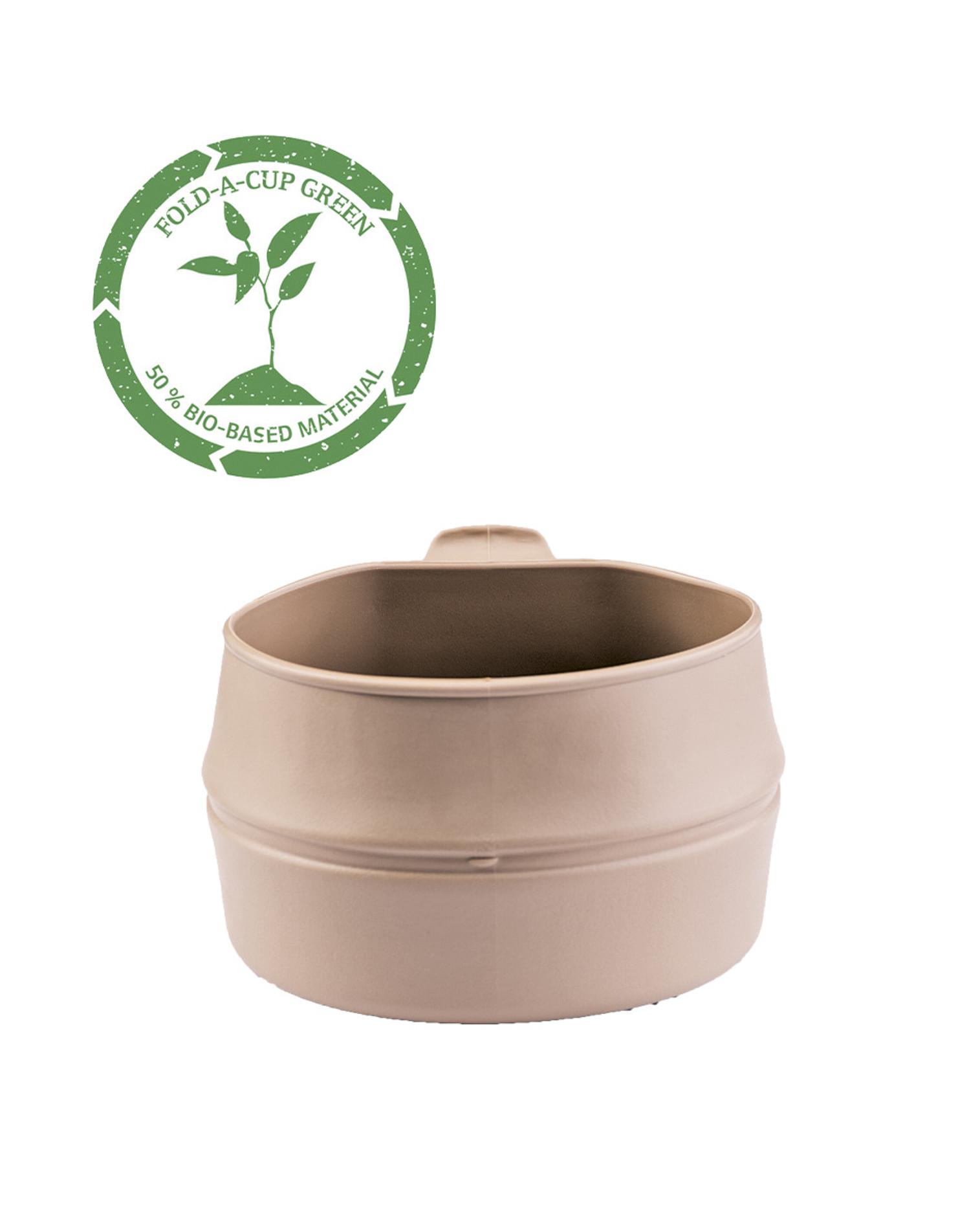 Khaki 200ml Collapsible Fold-a-Cup 