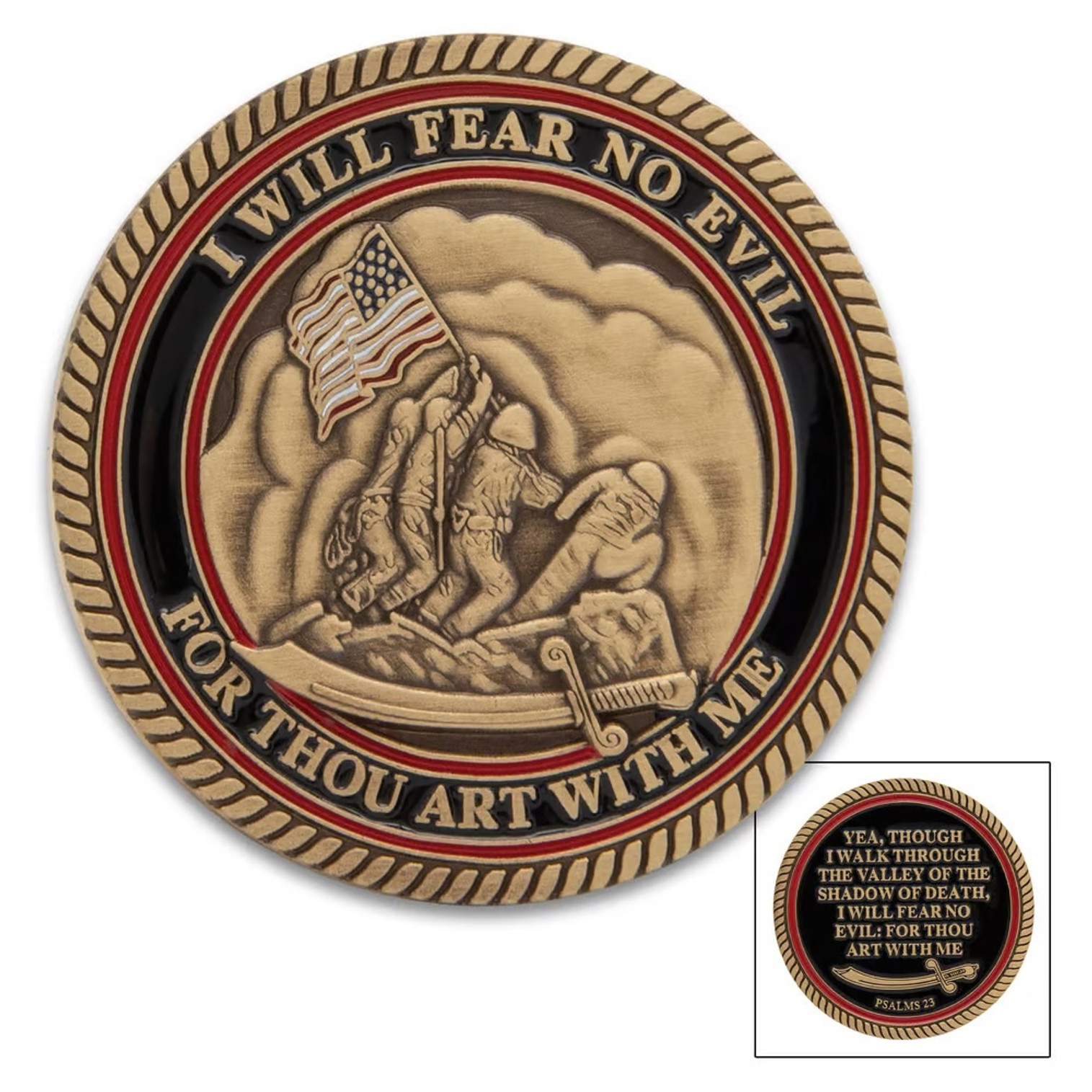U.S. Soldiers I Will Fear No Evil Coin
