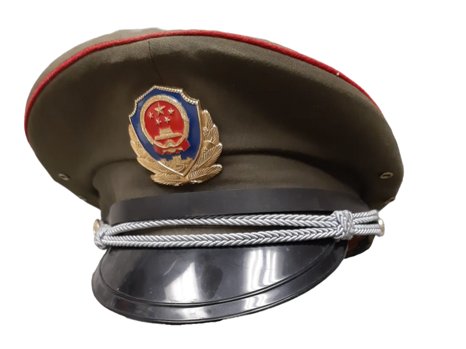 Chinese National Police Uniform Cap with Badge