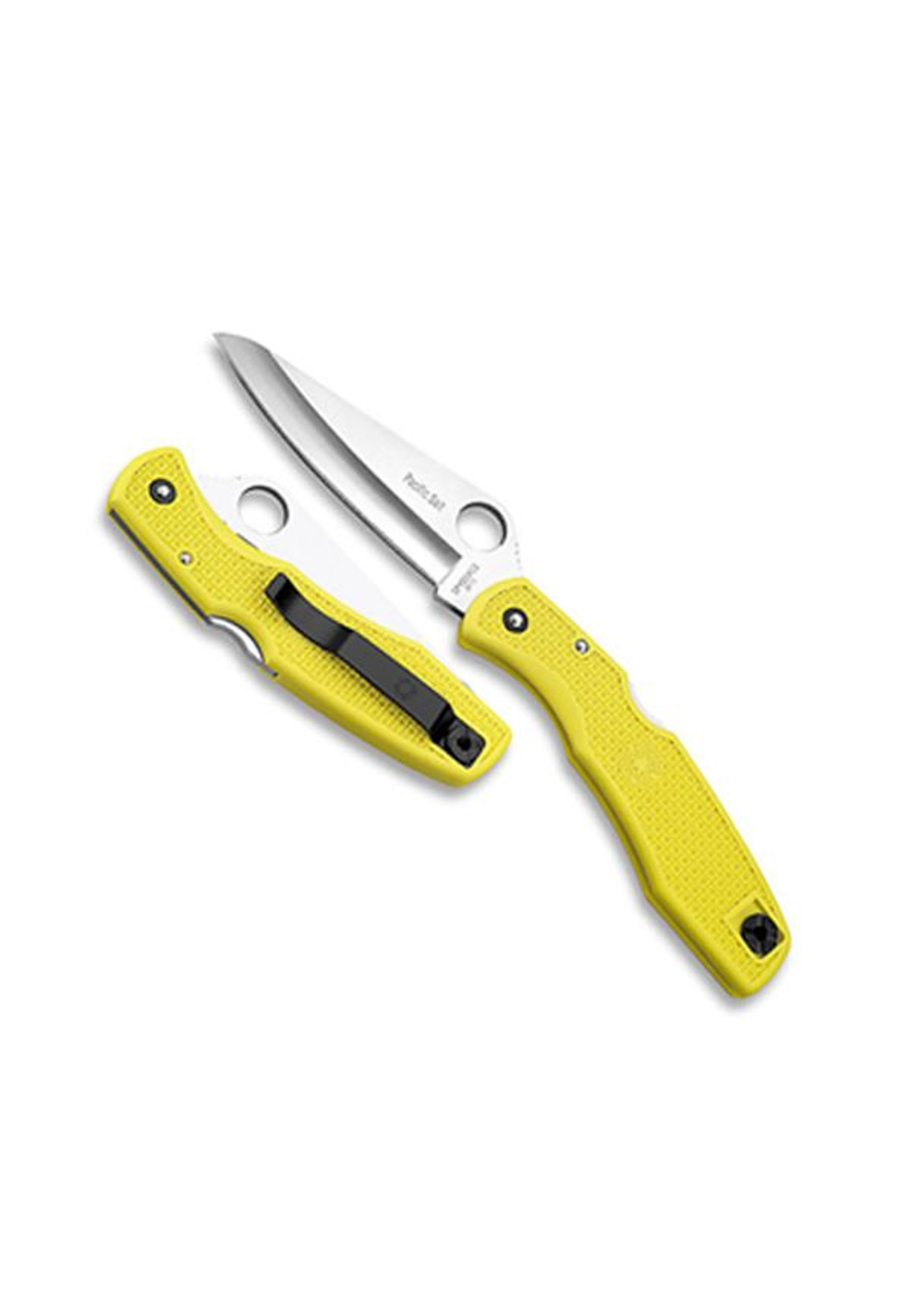 Spyderco Pacific Salt Yellow FRN H-1 Plain Edge Folding Knife