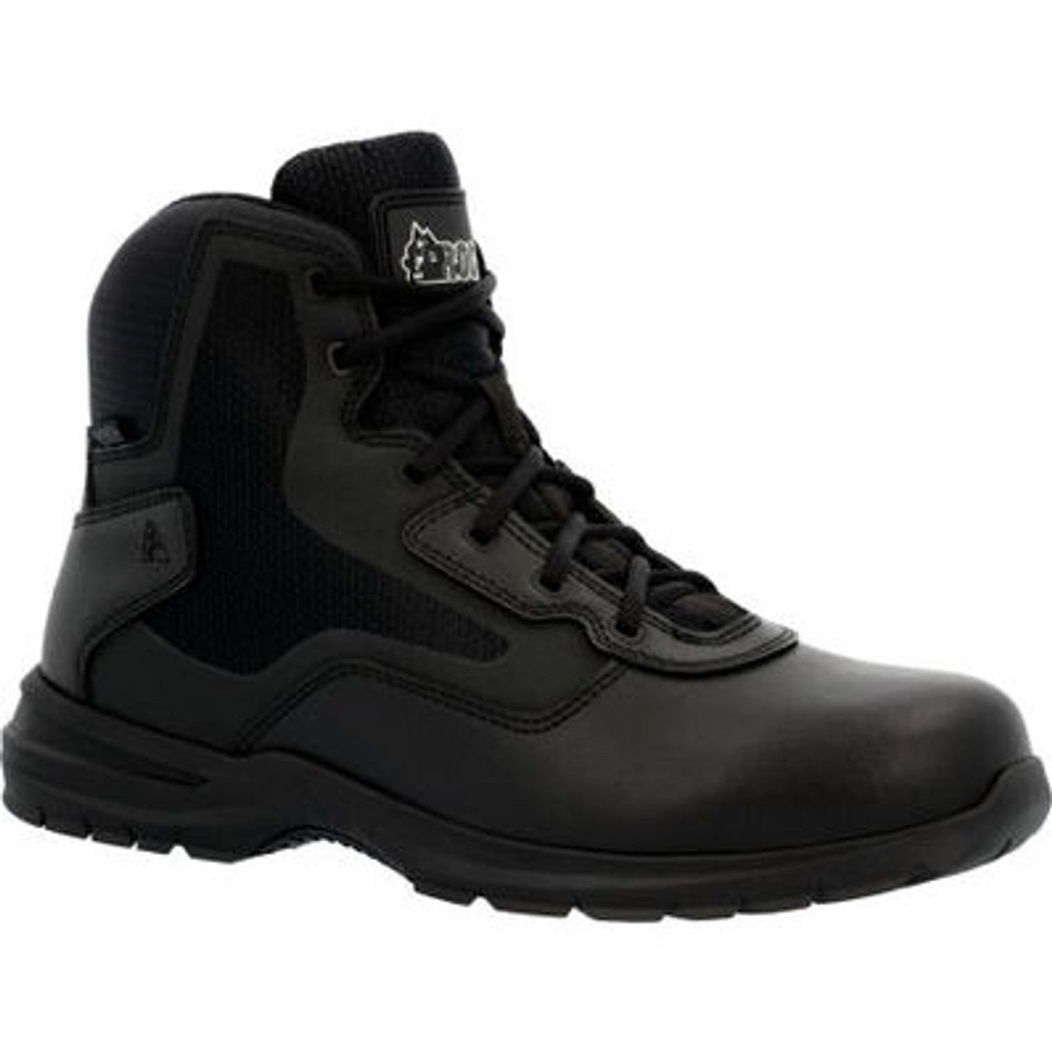 Rocky Cadet 6" Black Side Zip Public Service Boot - Black
