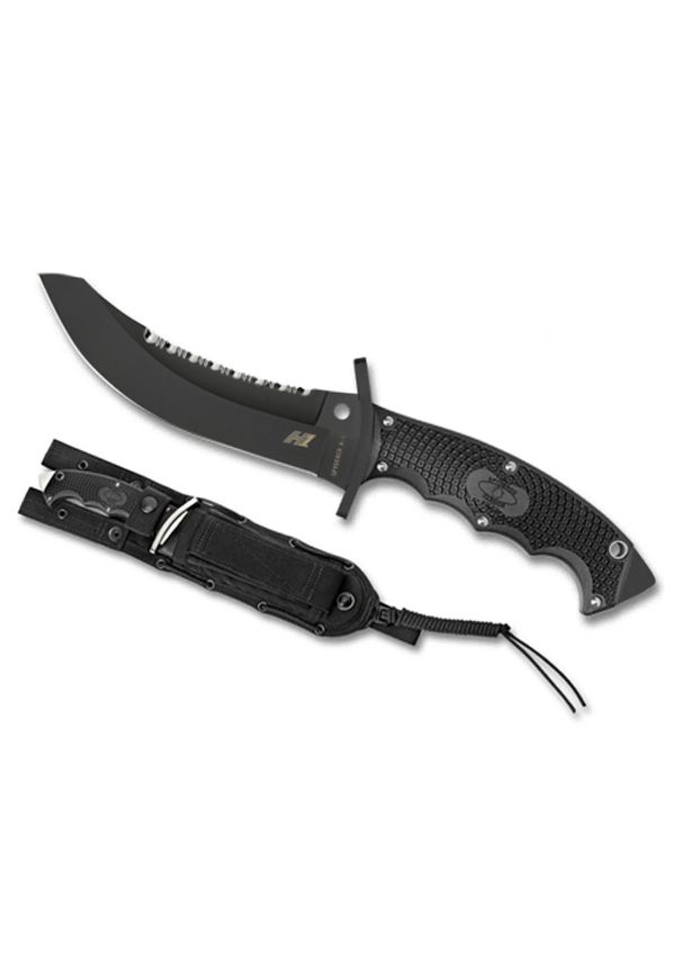 Spyderco Warrior Black FRN H-1 Black Blade Fixed Blade knife