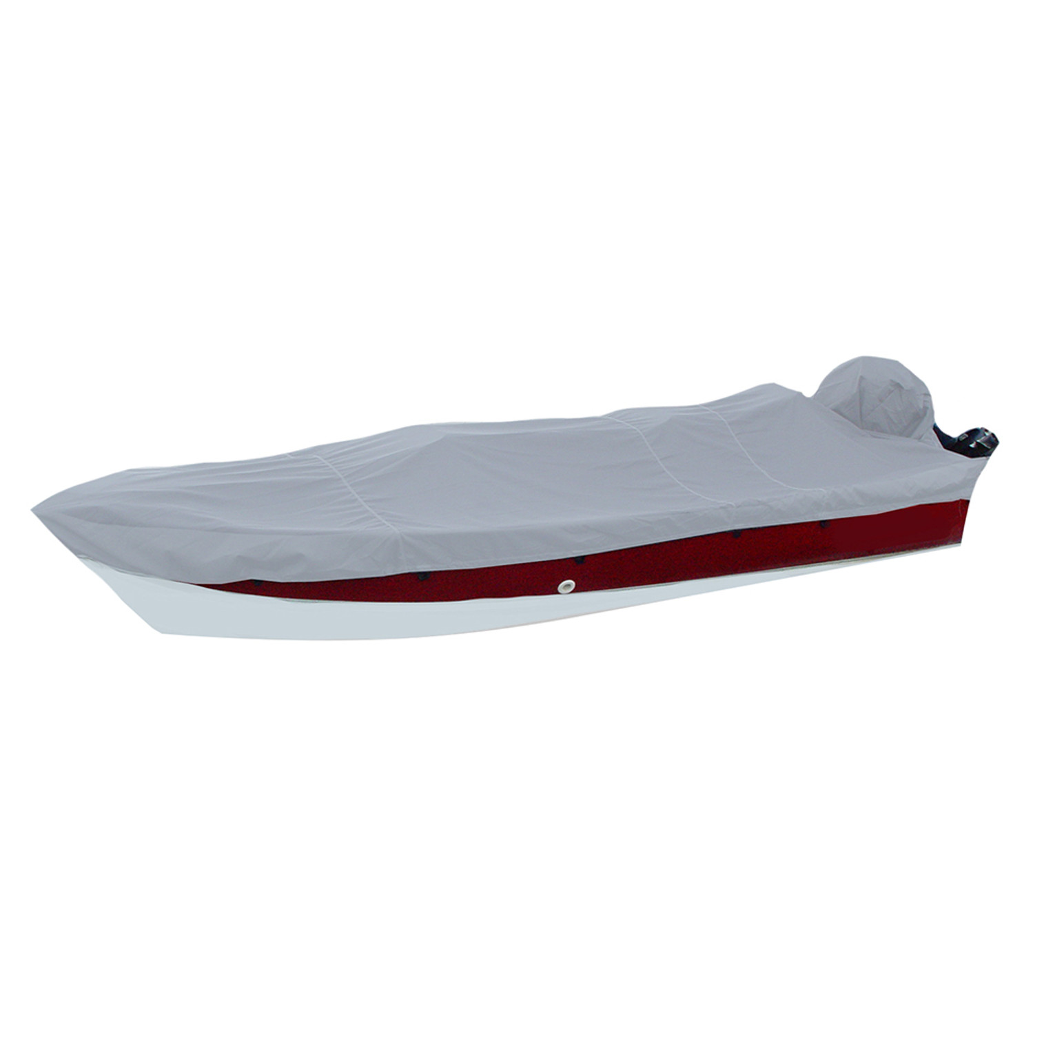 Carver Flex-Fit Pro Polyester Size 1 Boat Cover F/V-Hull Fishing Boats &  Jon Boats - Grey