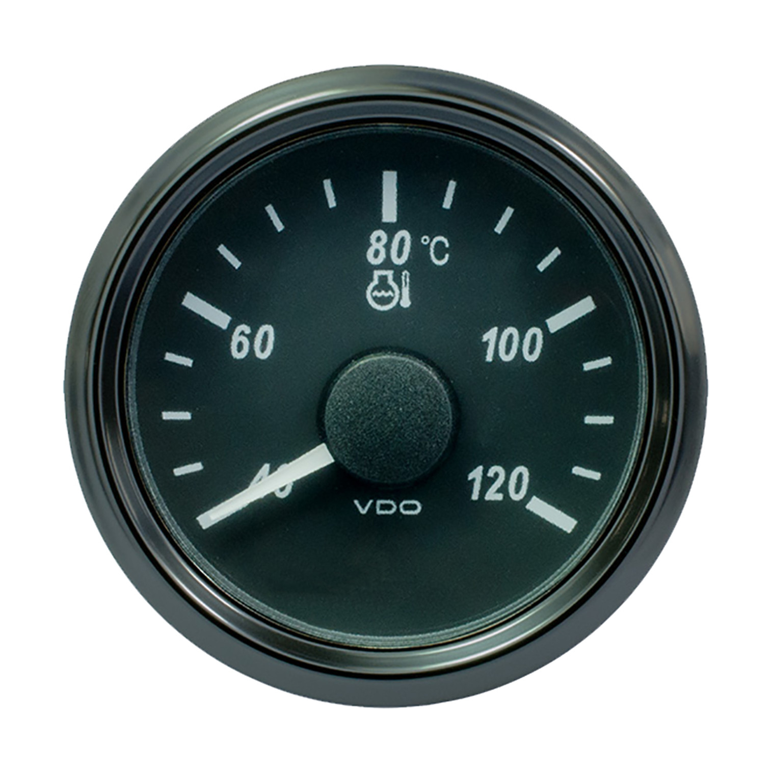 VDO SingleViu 52mm (2-1/16") Water Temp. Gauge - Euro - 120 C - 291-22 ohm