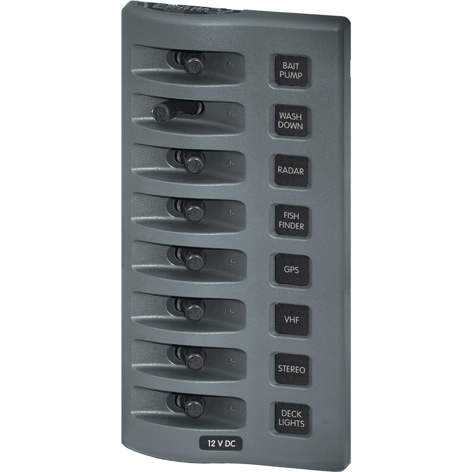 Blue Sea 4309 WeatherDeck 12V DC Waterproof Switch Panel - 8 Position