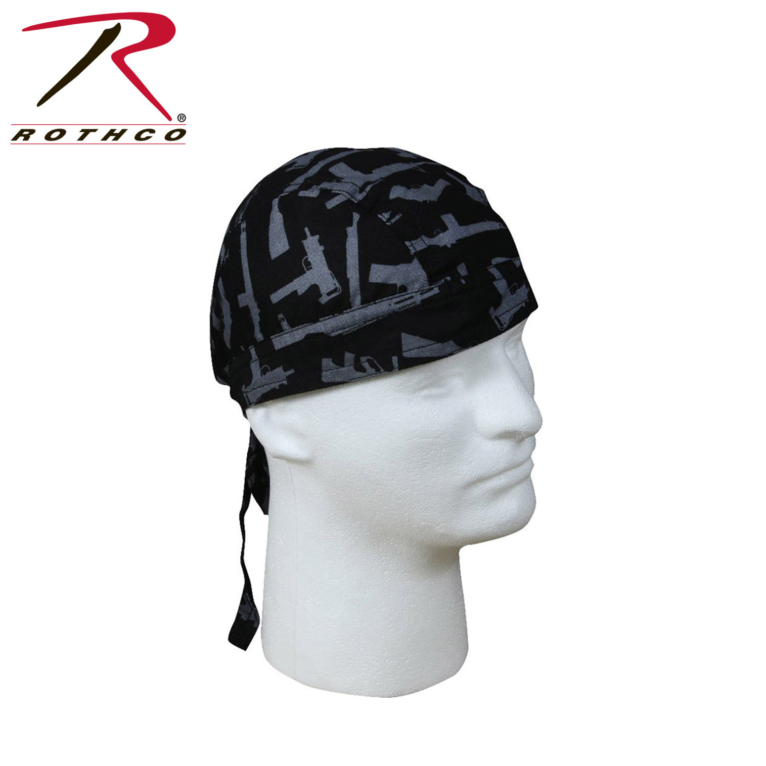 Rothco Gun Pattern Headwrap - Black / Silver