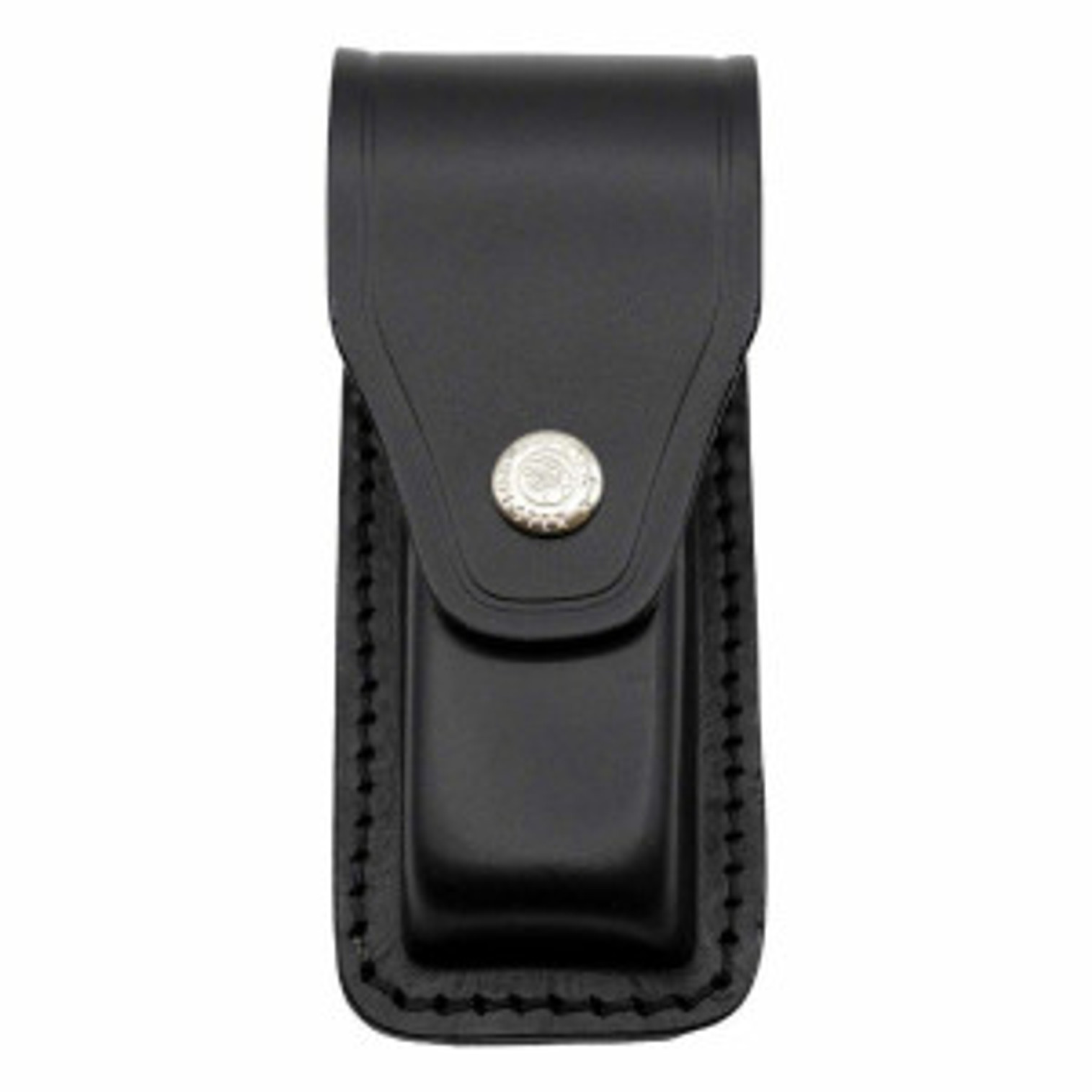 Italian Black Police Leather Pistol Mag Pouch