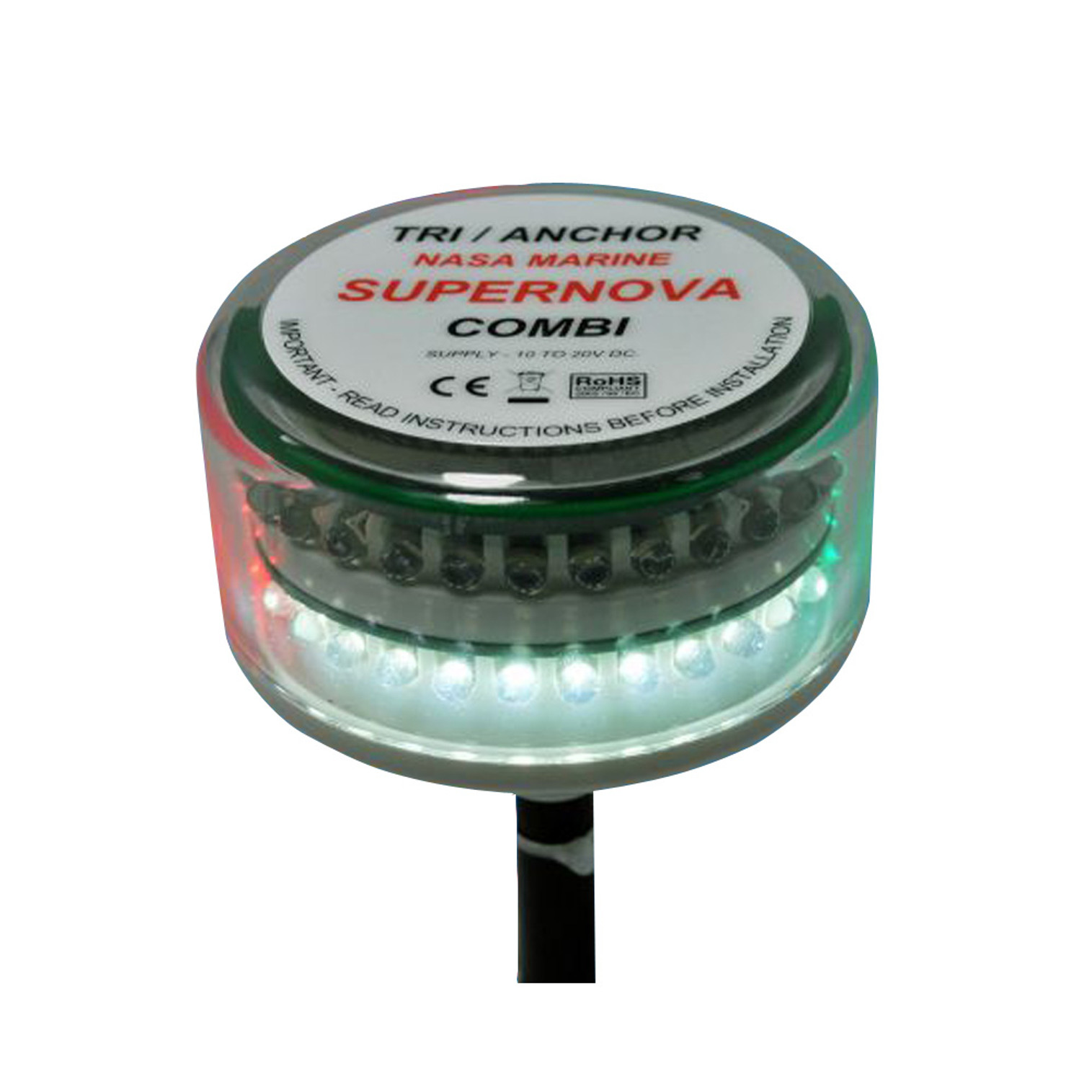 Clipper Supernova Combi LED Tricolor Masthead Anchor Light