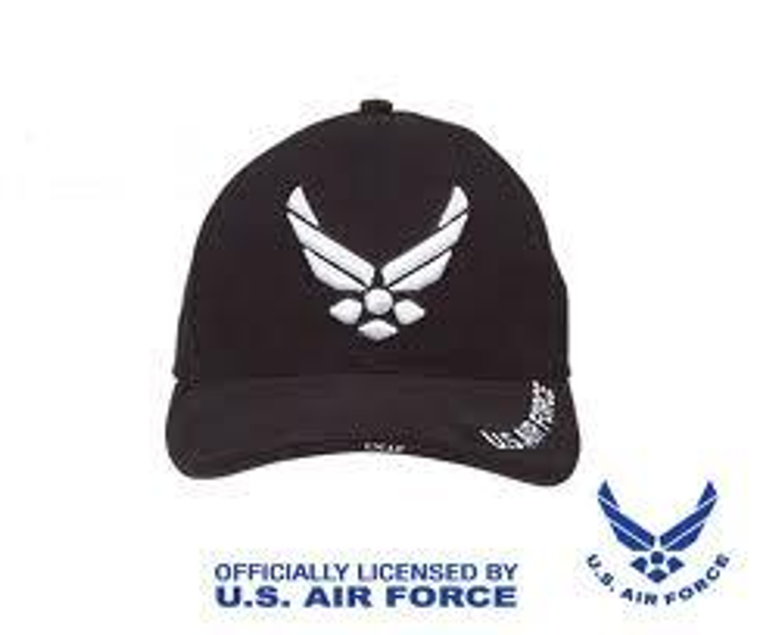 Rothco Deluxe U.S. Air Force Wing Low Profile Insignia Cap - Black