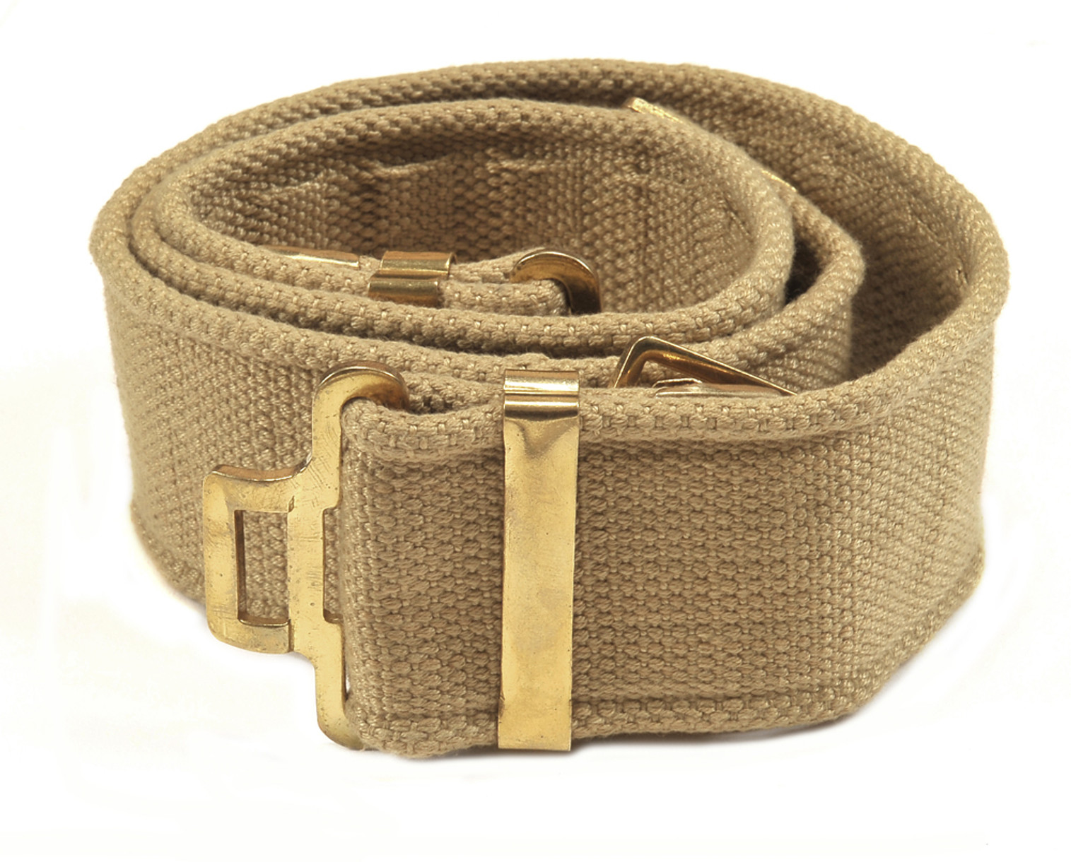 British WW2 P37 Equipment Belt Khaki Adjusts 26" To 46"