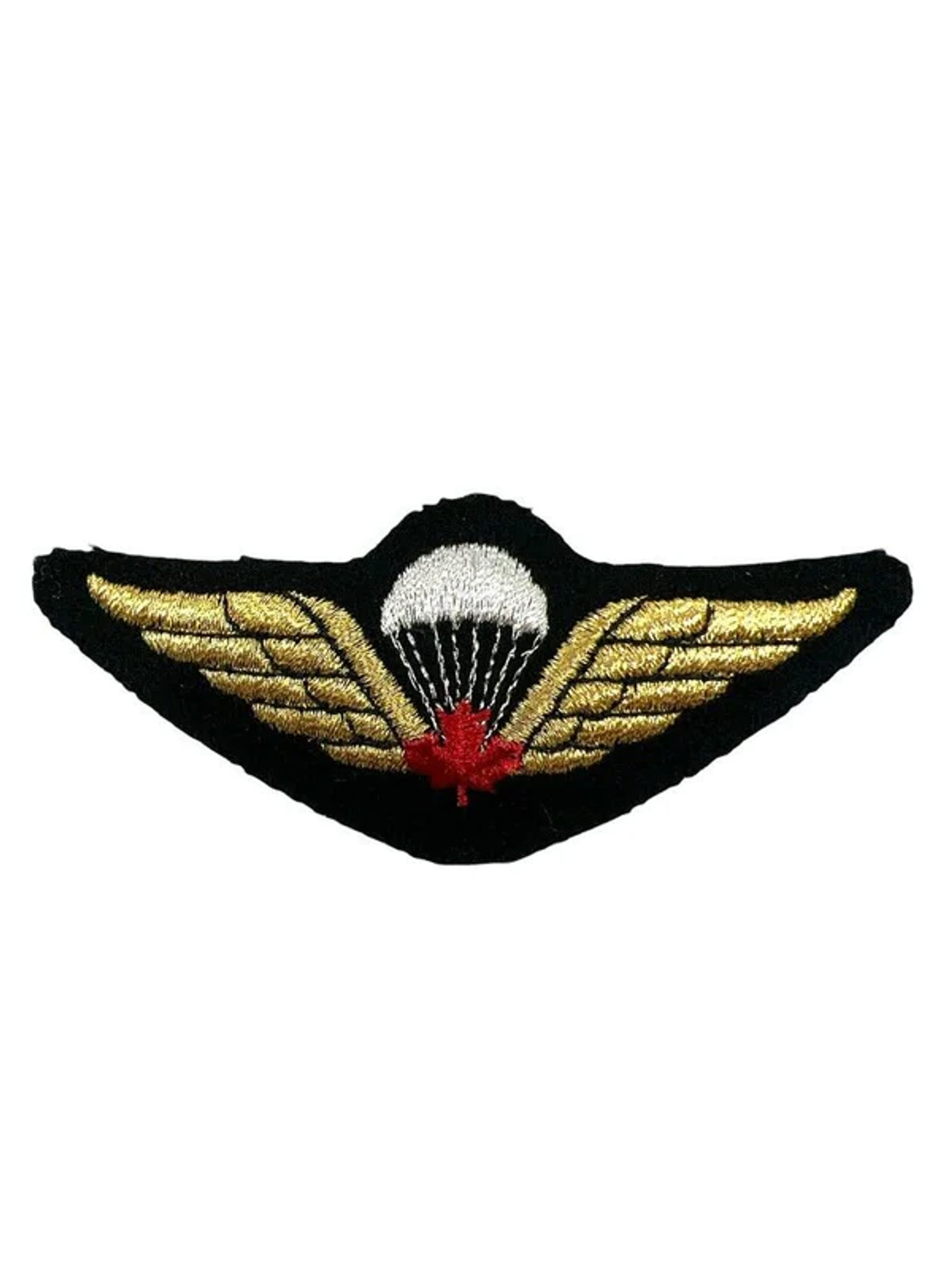 Canadian Armed Forces Airborne Para Red Leaf Bullion Jump Wing Insignia
