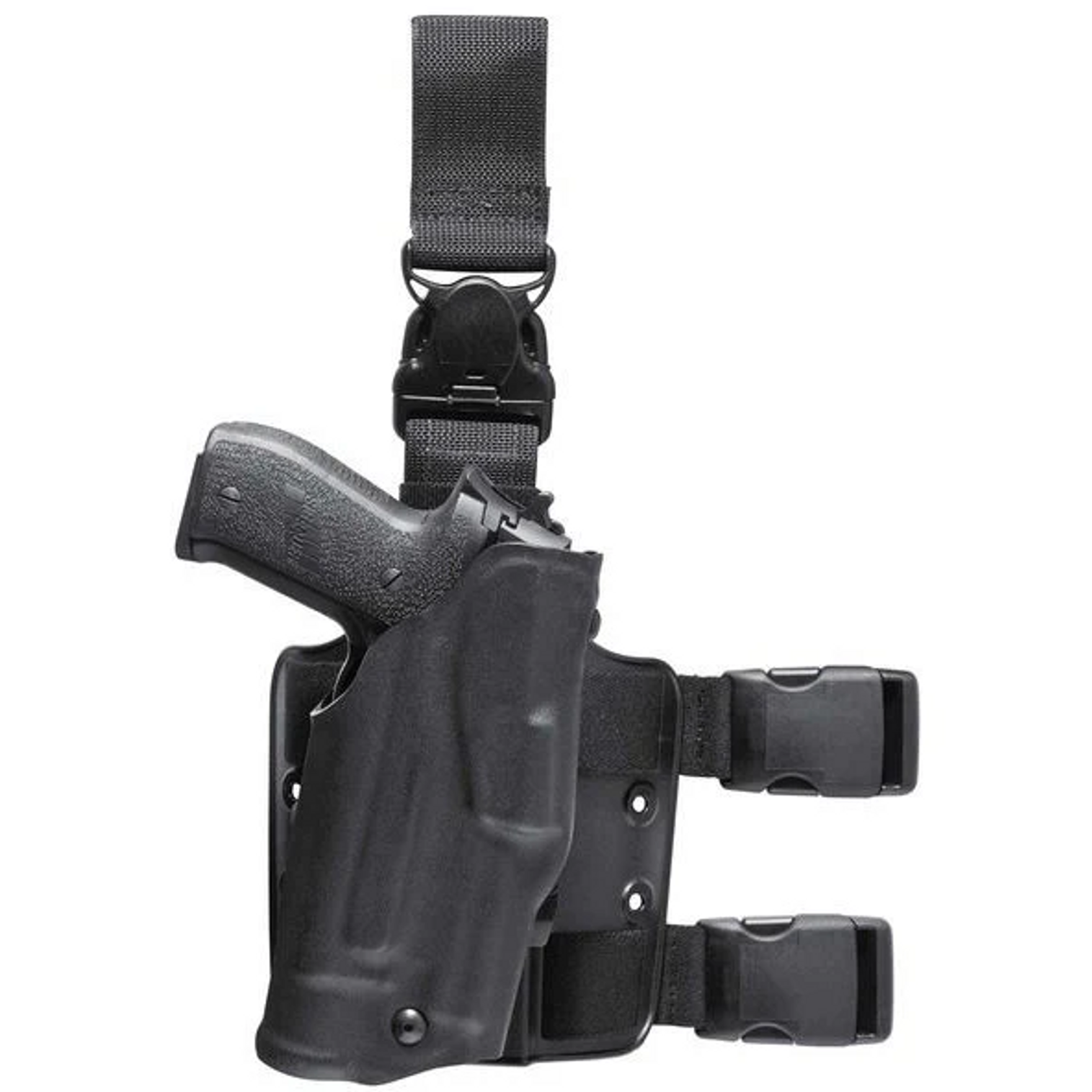Model 6355 Als Tactical Holster With Quick-release Leg Harness For Glock 34 Gens 1-4 W/ Light