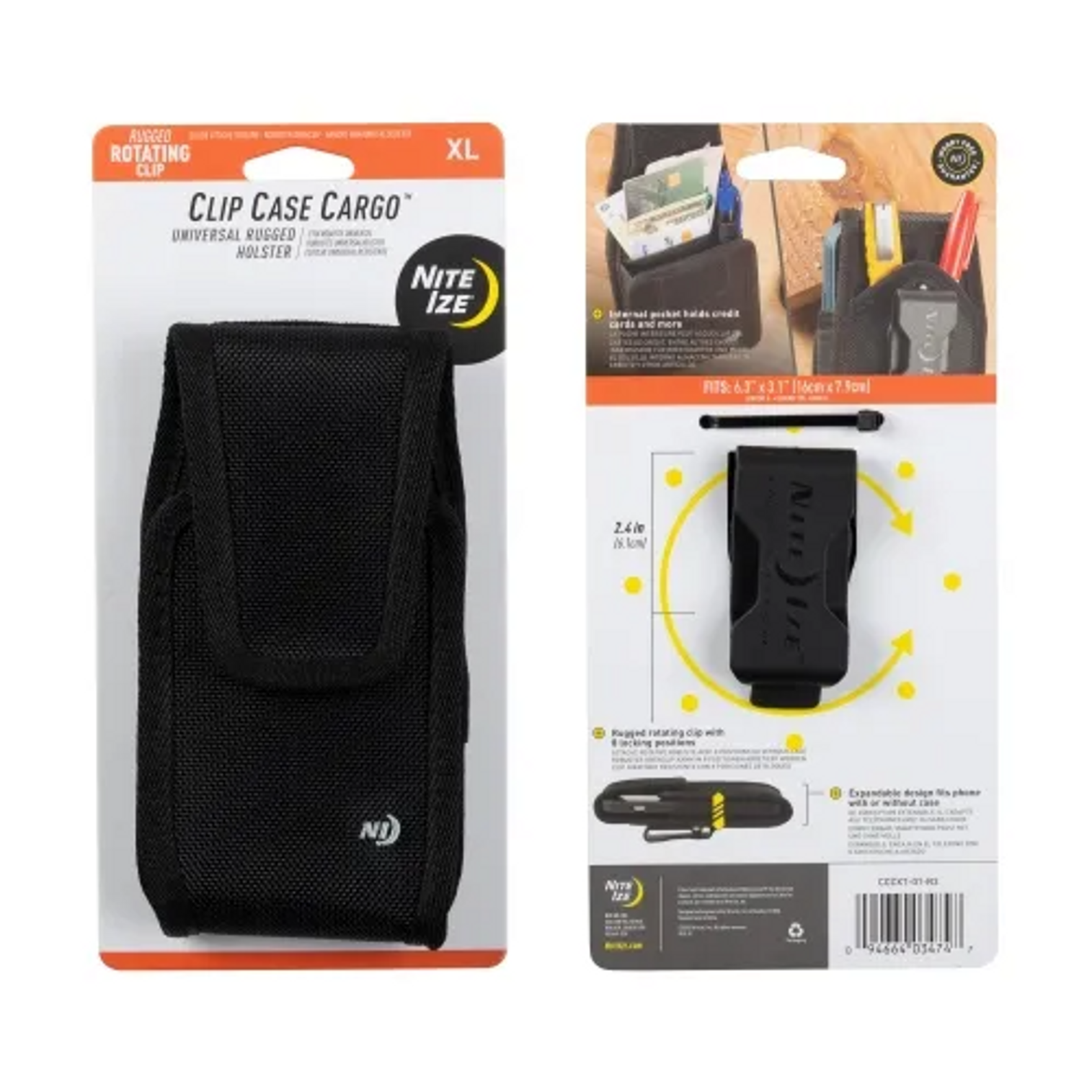 Clip Case Cargo Universal Rugged Holsters - KRNICCCXT-01-R3