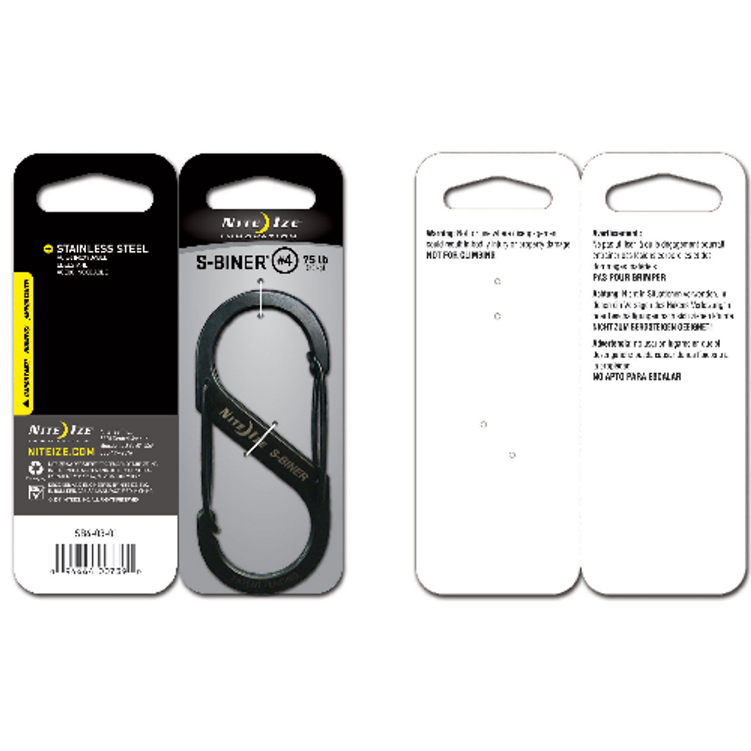 Dual Carabiner Stainless Steel - KRNISB4-03-01