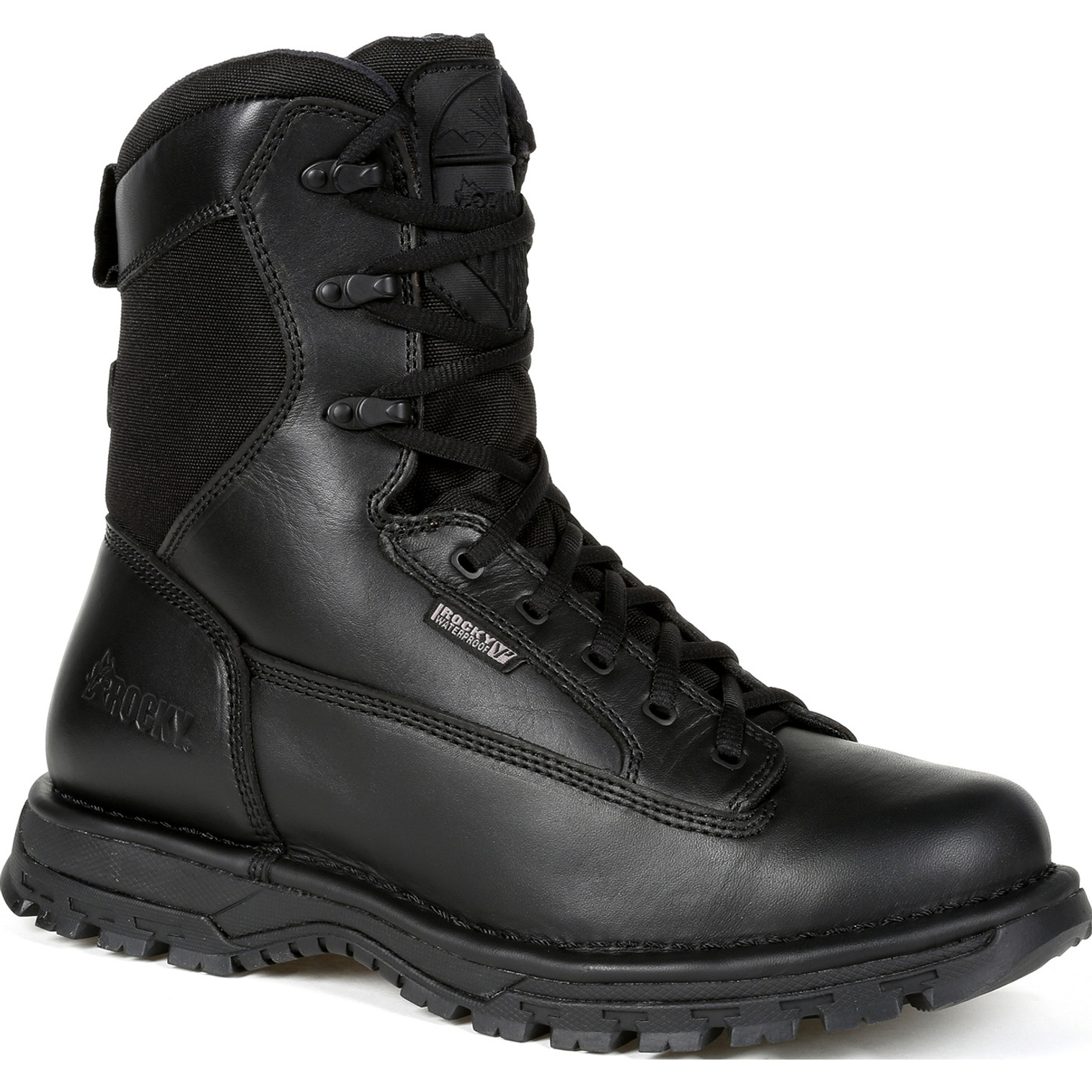 Portland 8'' Black Side Zip Waterproof Public Service Boot - KRRCK-RKD0067BK13W