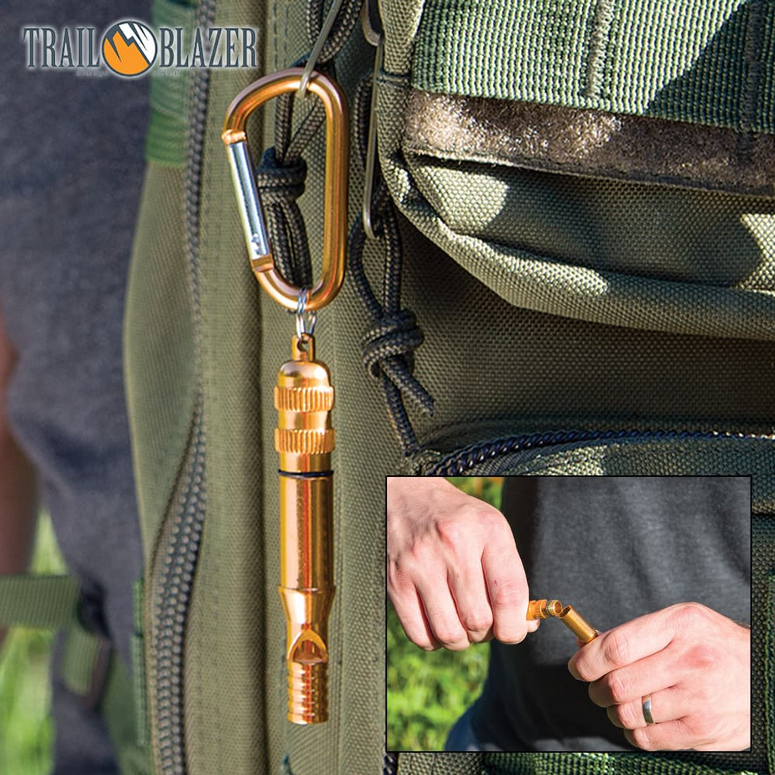 Trailblazer Emergency Whistle With Carabiner