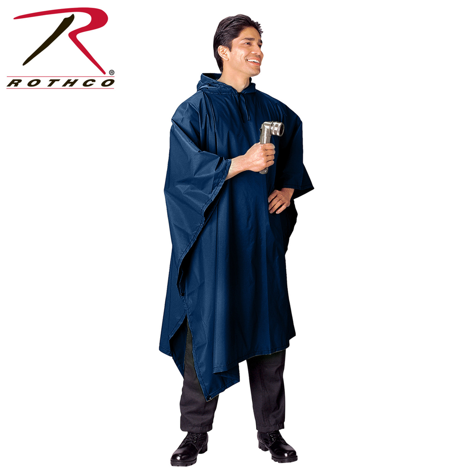 Rothco GI Type Military Rip-Stop Poncho - Navy Blue