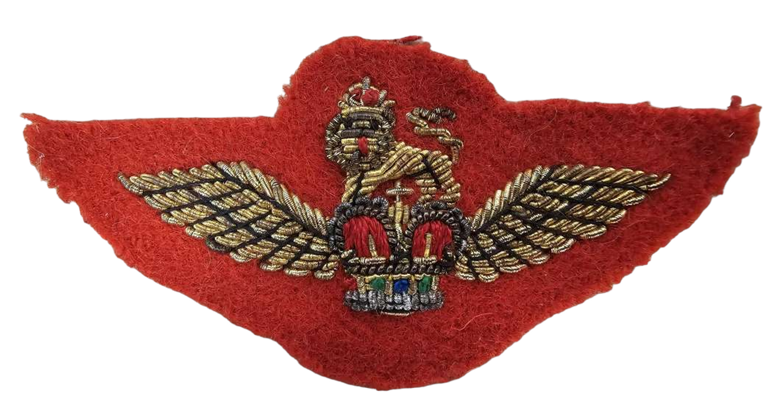 British Army Air Corps Pilots Wings w/ Queens Crown. Bullion Badge