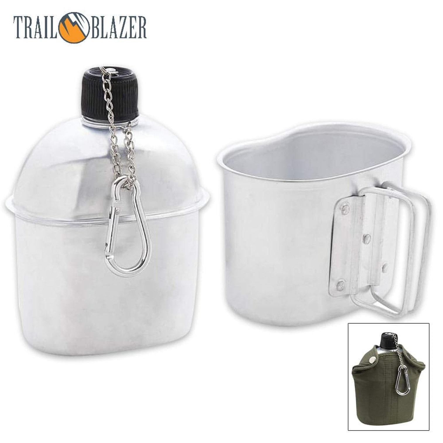 Trailblazer 1-Quart Aluminum Canteen Kit