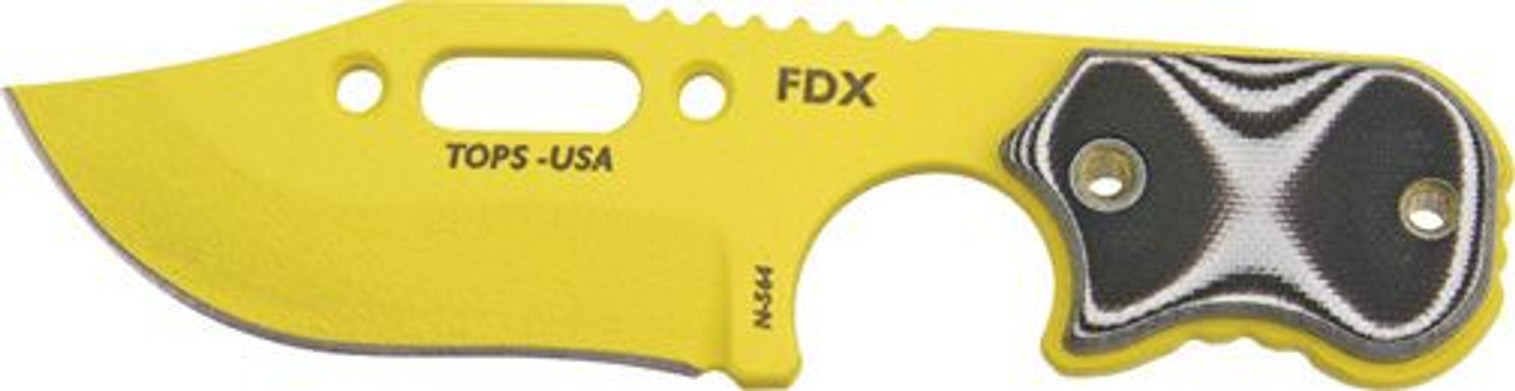 TOPS Knives FDX Field Duty Extreme 3" Code Yellow Hunter