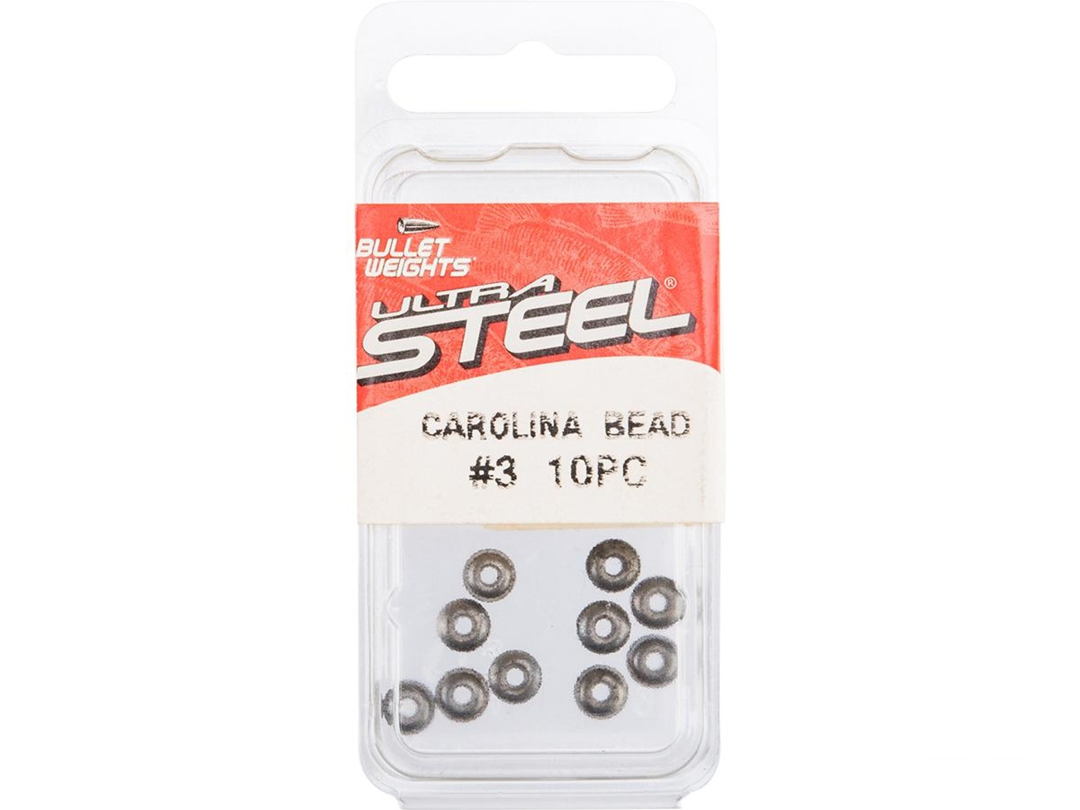 Bullet Weights Ultra Steel Carolina Beads (Size: #3 / 10 Pack)