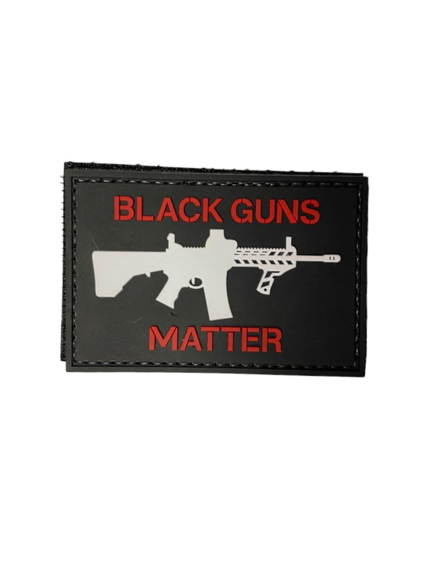 Black Guns Matter PVC - Morale Patch - Black/Red