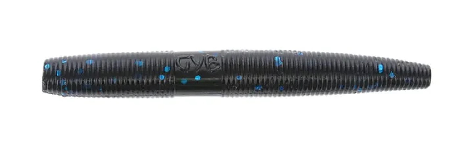 Yamamoto Baits Ned Senko Floater Fishing Bait (Color: Black w/ Large Blue Flakes / 3" / 10 Pack)