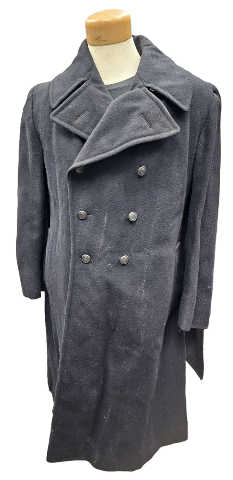 WWII Canadian Armed Forces Heavy Wool Navy Great Coat