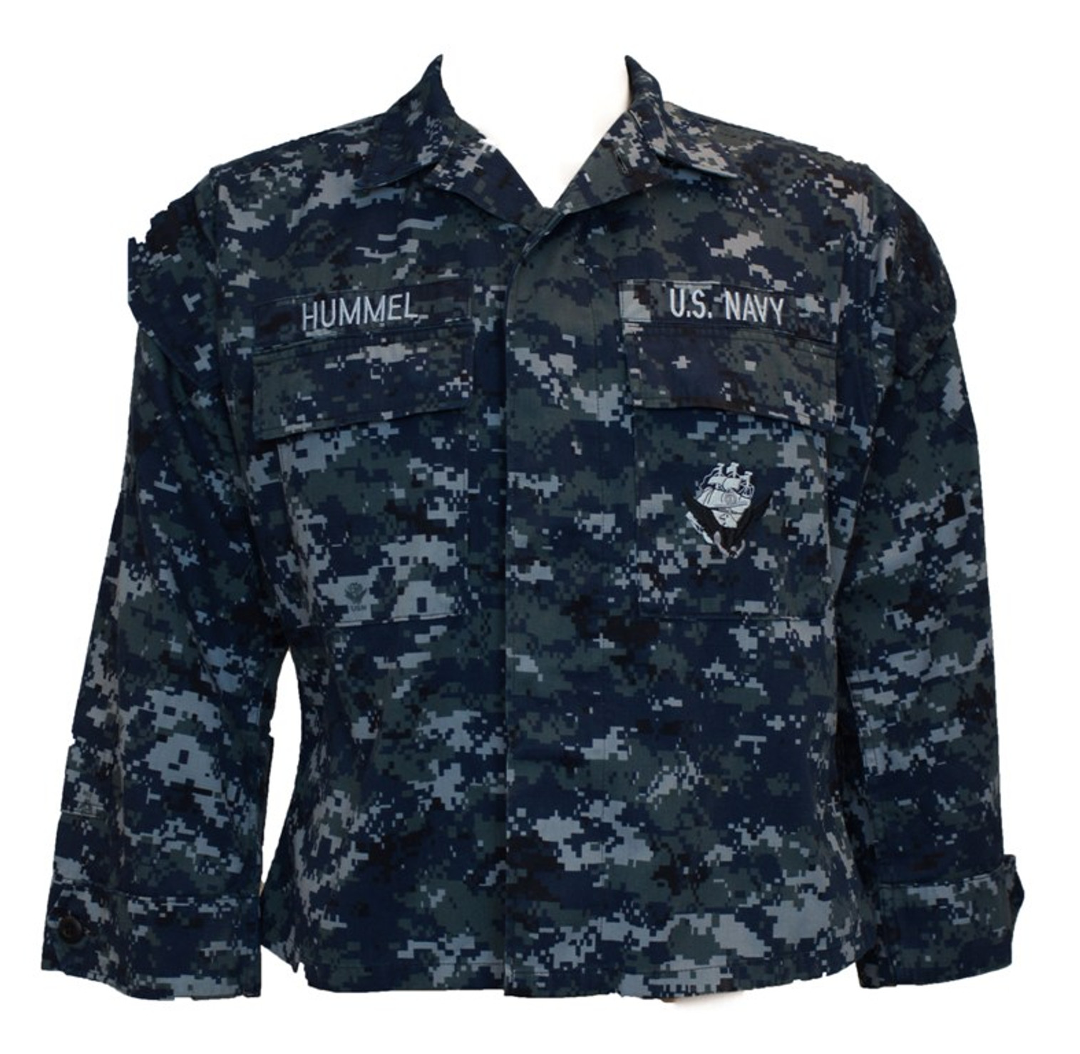 U.S. Armed Forces Naval Digital Field Shirt - Large Long